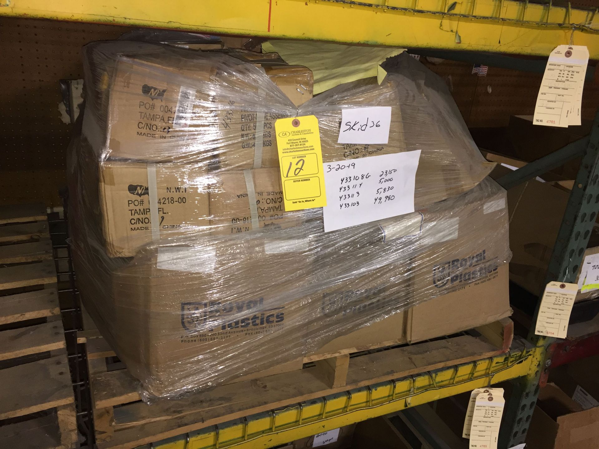 PALLET OF WINDOW FASTENERS