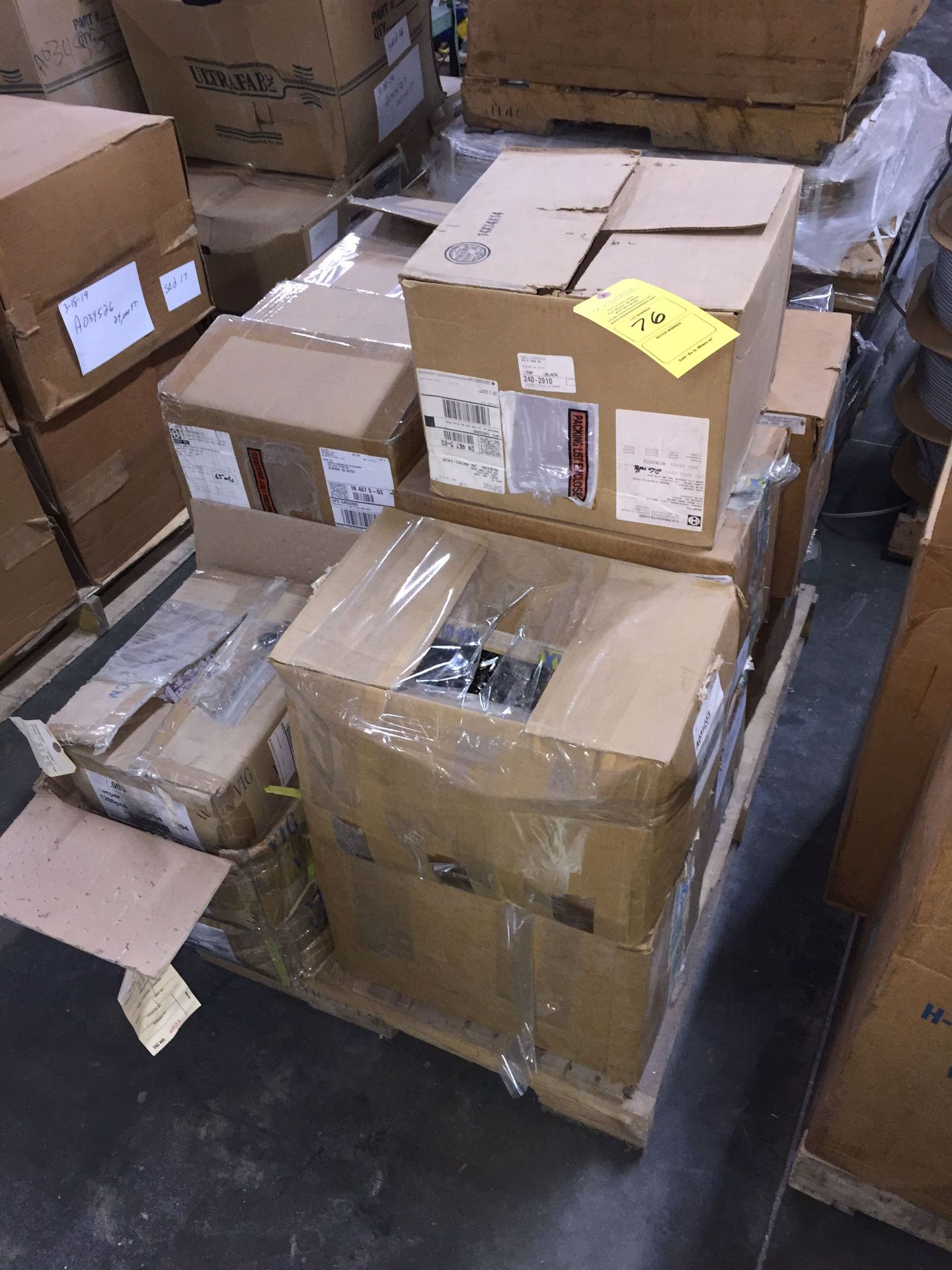 PALLET OF SCREEN SPRINGS (30,000 PIECES); SASH LOCK (600 PIECES); KEEPER (1,000 PIECES); GLASS