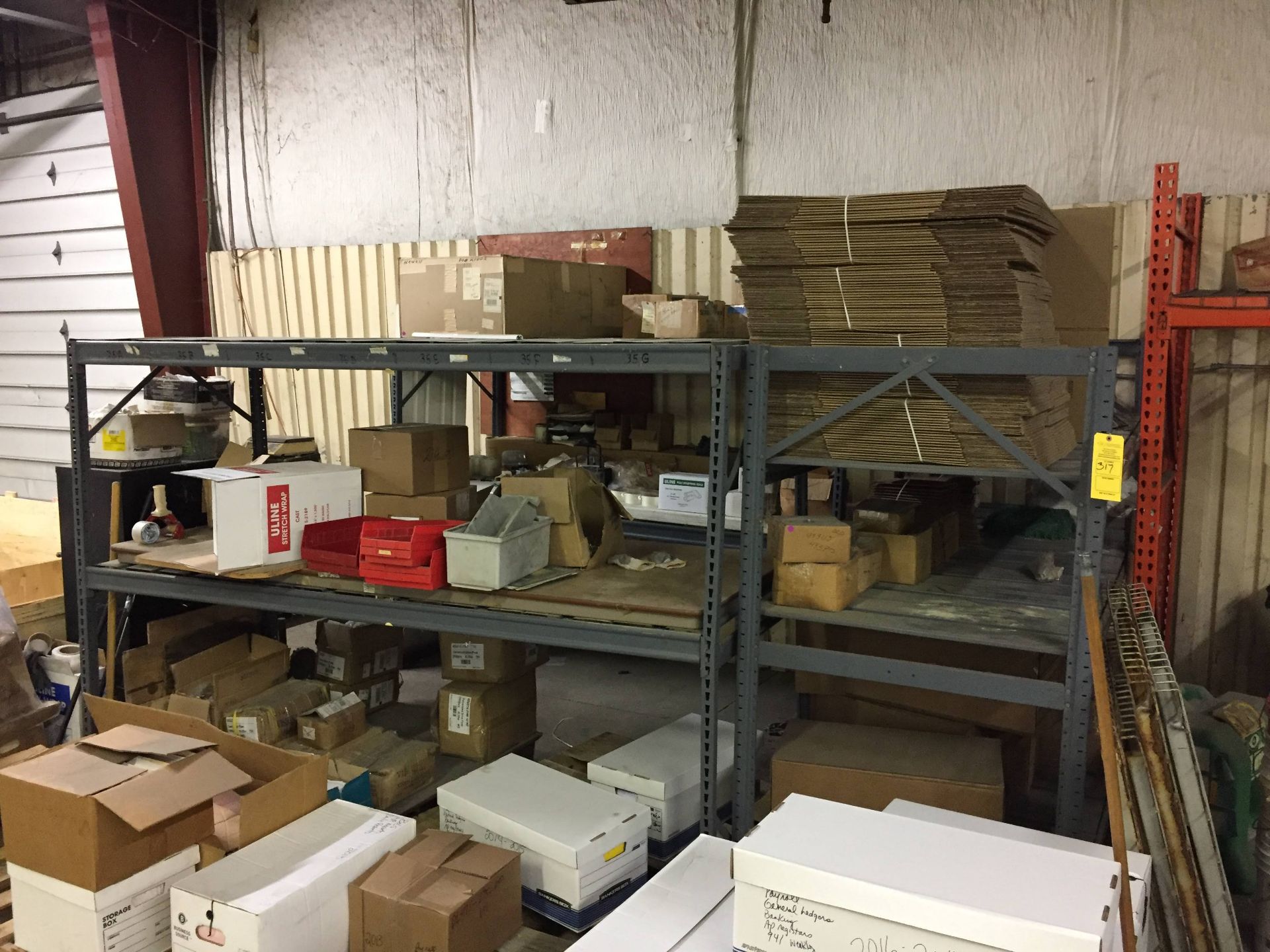 (3) SECTIONS OF METAL SHELVING (CONTENTS NOT INCLUDED)