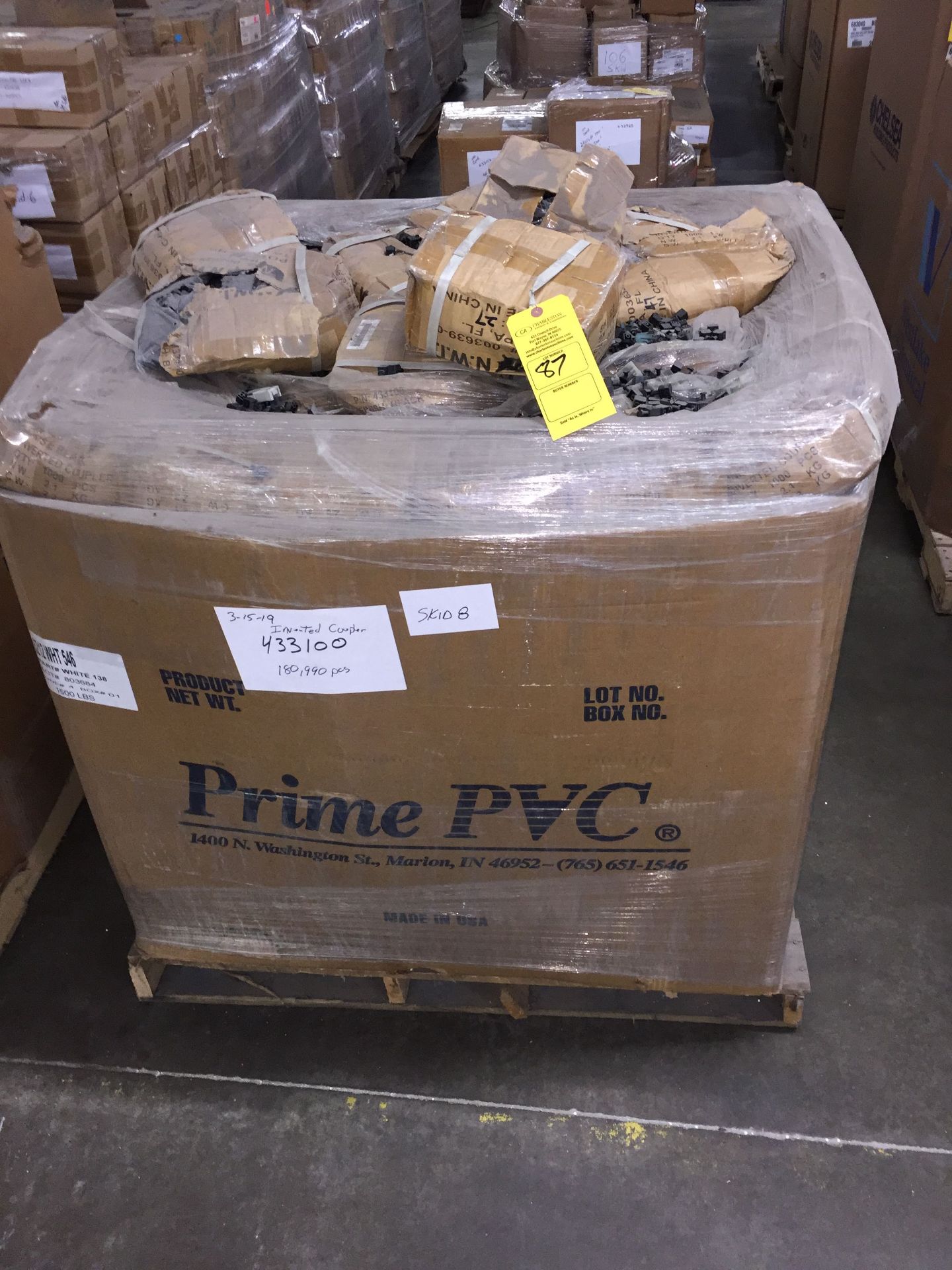 PALLET OF INVERTED COUPLERS (180,990 PIECES)