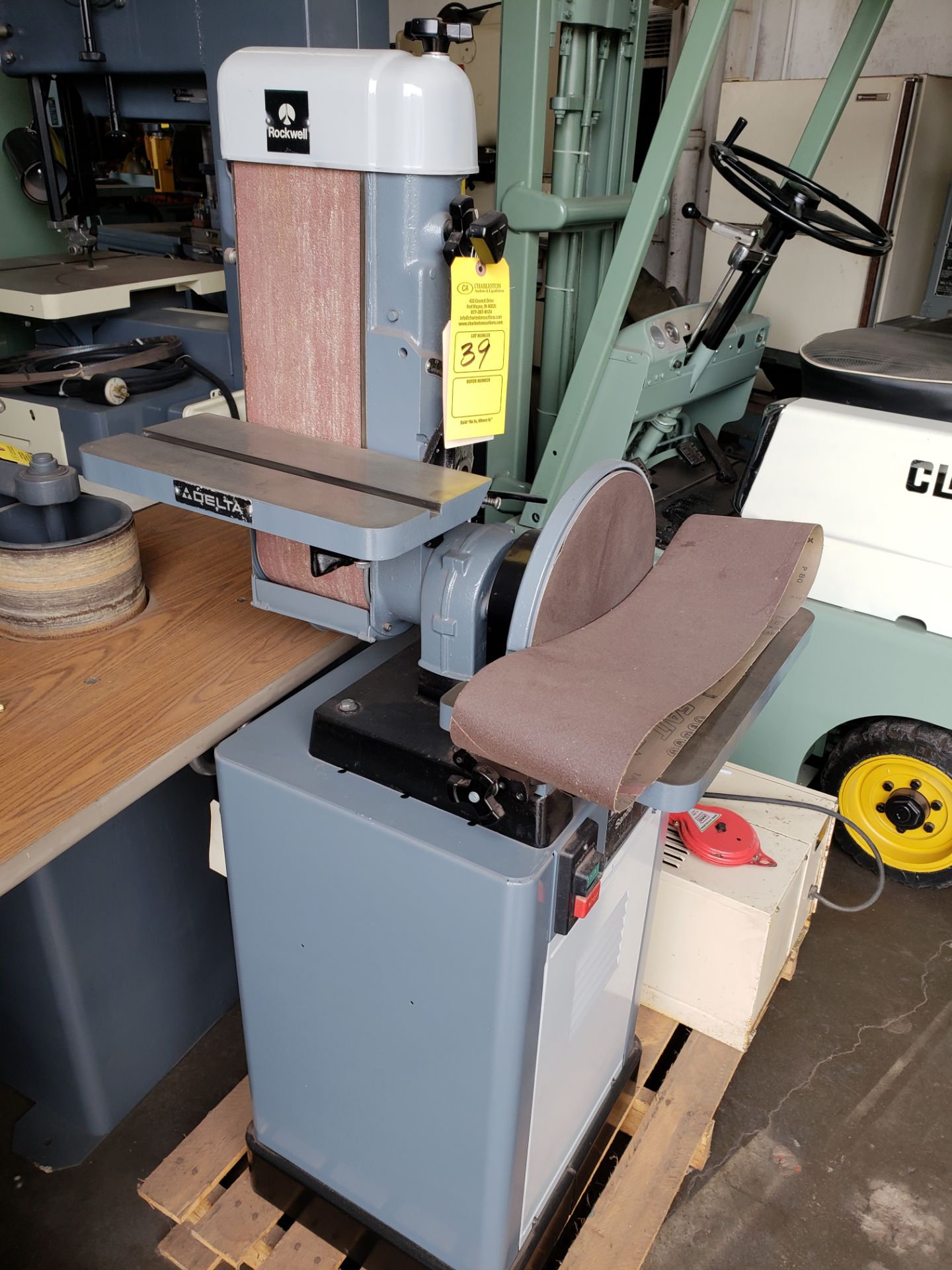 DELTA BELT & DISC SANDER CAT#52-611 S#95B16415 12" DISC; 6" X 48" BELT; 1½HP/1PH