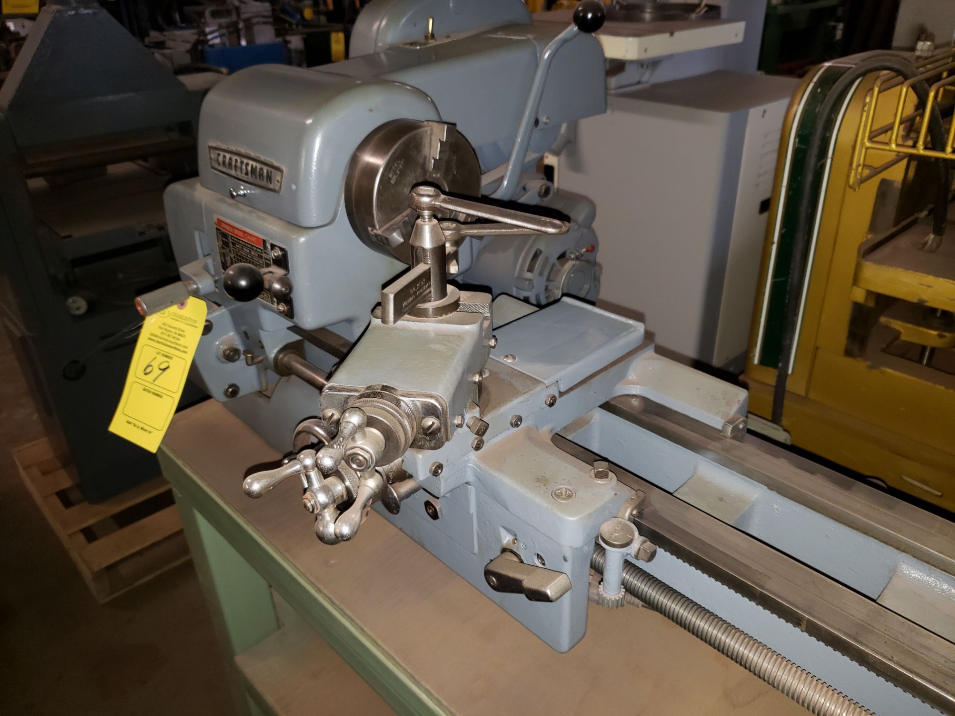 CRAFTSMAN LATHE MODEL-10127580 S#3430 3PH 9" SWING 24"DBC - Image 3 of 4