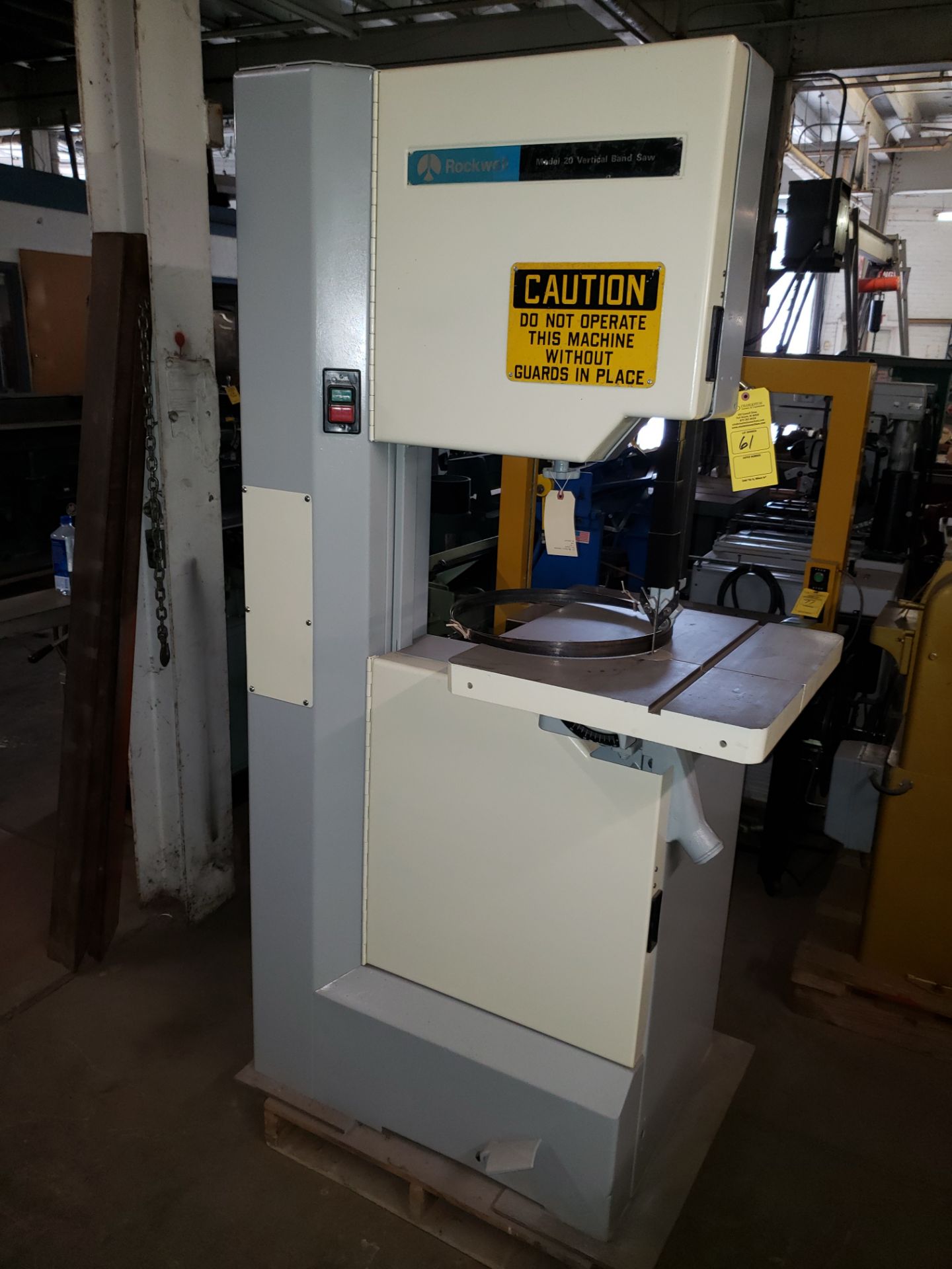 ROCKWELL 20" VERTICAL BANDSAW MODEL-20 S#1754535 2HP/3PH 2 SPEED 28-3X0