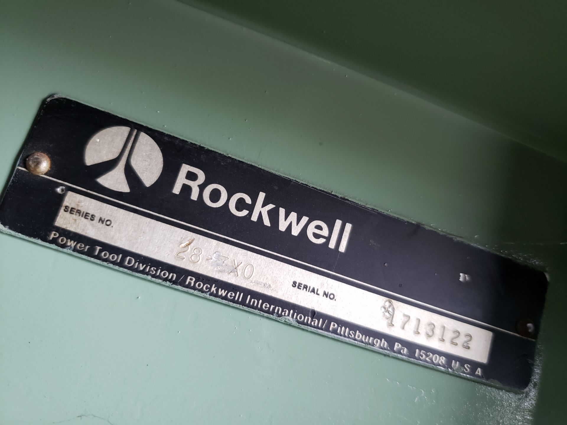 ROCKWELL BAND SAW S#1713122 20" 2HP/3PH 2 SPEED SERIES 28-3X0 - Image 3 of 3