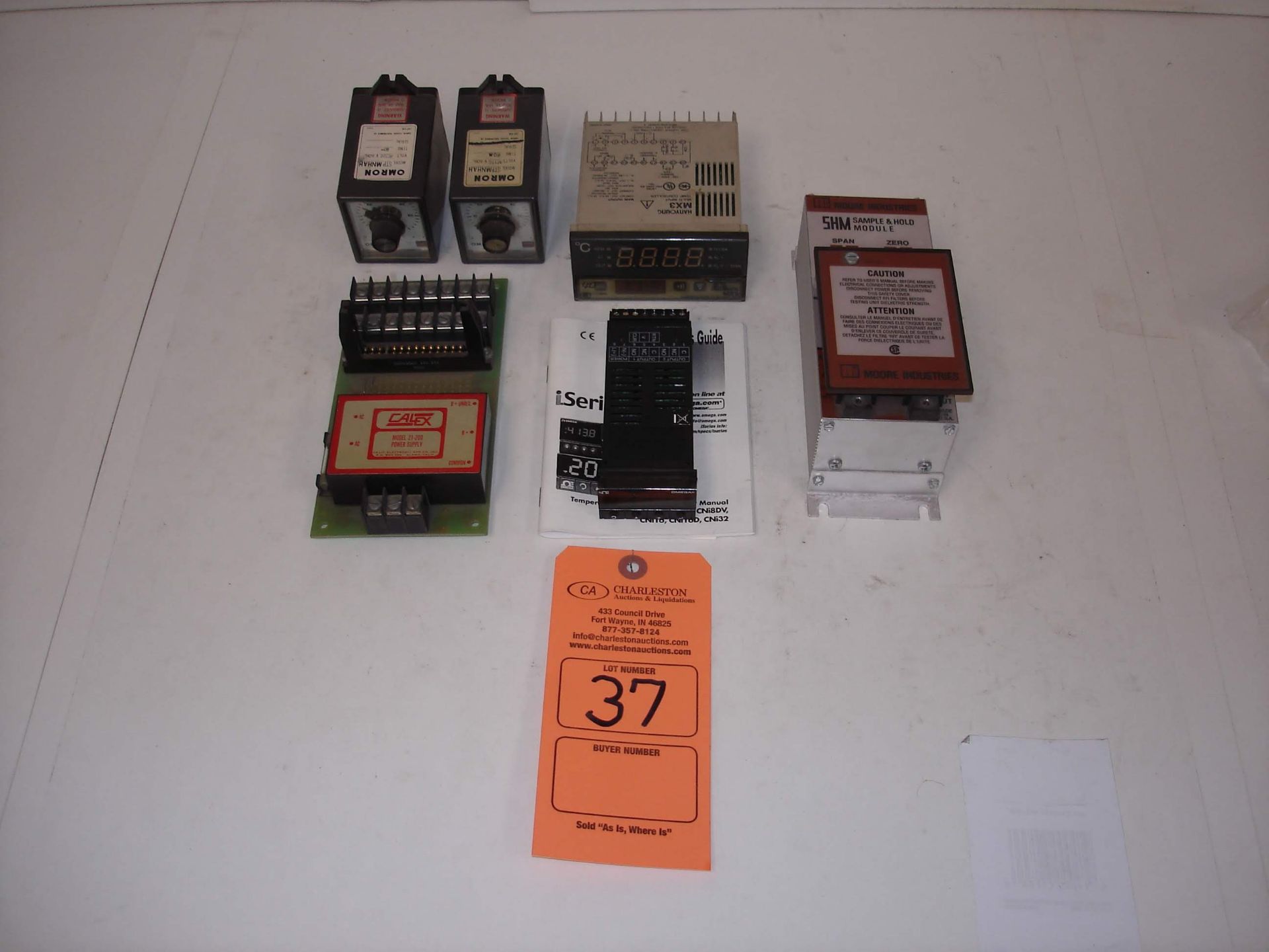 (6) MISC BRANDED ELECTRICAL ITEMS: OMRON, MOORE INDUSTRIES, OMEGA AND MORE! (LOCATED AT: 1200