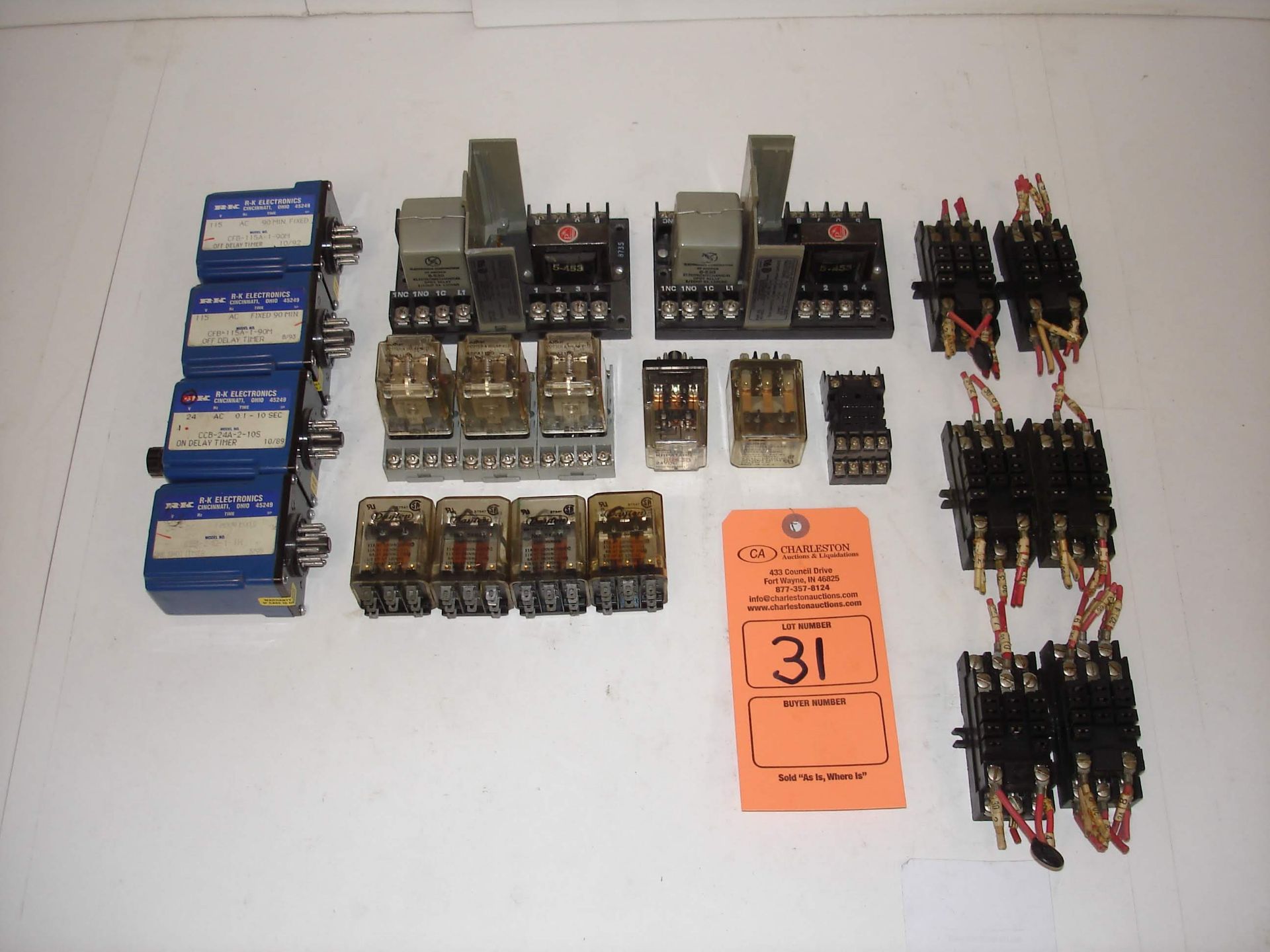 (22) MISC BRANDED RELAYS AND MORE: DAYTON 5X841 AND ALL OTHER ITEMS INCLUDED IN PHOTOS! (LOCATED AT: