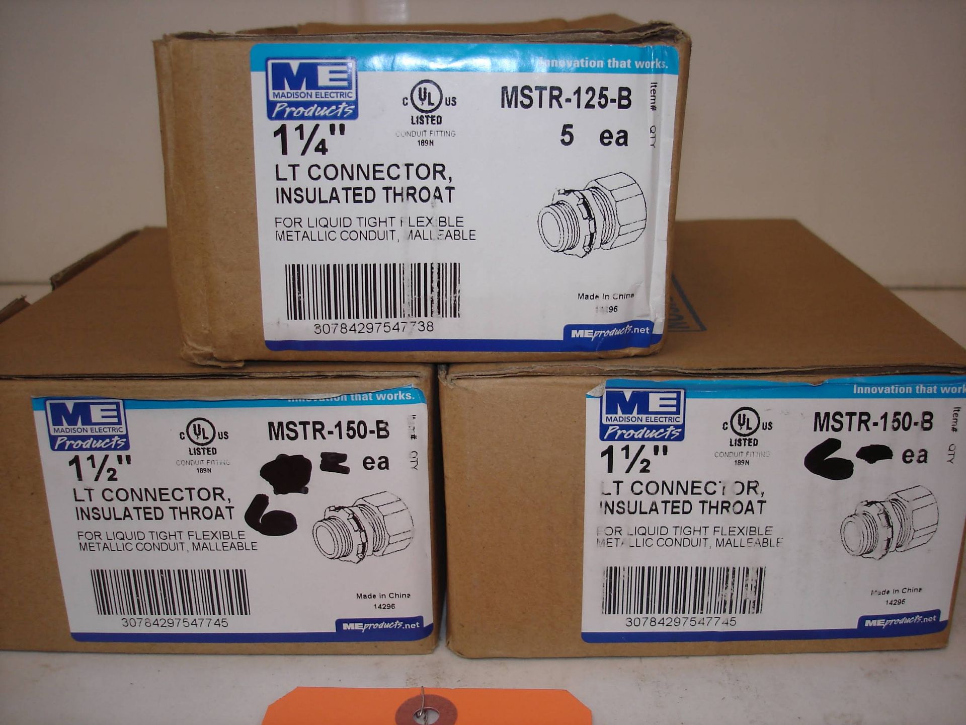(3 BOXES/QTY 17 PCS) BRAND NEW MADISON ELECTRIC LT CONNECTOR MSTR-125-B AND MSTR-150-B (LOCATED - Image 2 of 2