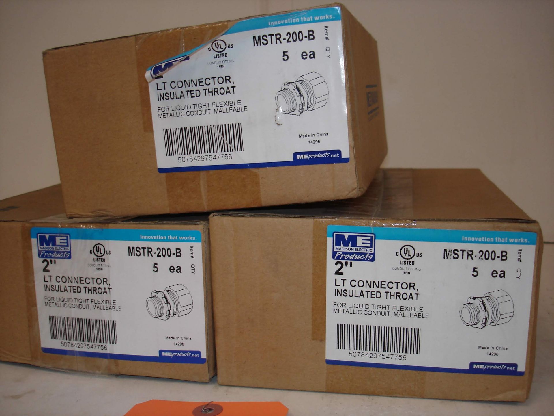 (3 BOXES/5 PER BOX) BRAND NEW MADISON ELECTRIC LT CONNECTOR MSTR-200-B (LOCATED AT: 1200 KIBBY - Image 2 of 2