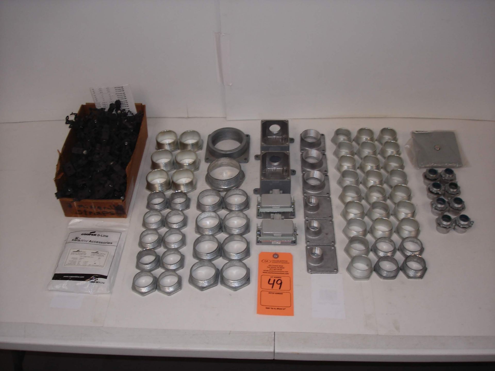 (50+) MISC LOT ELECTRICAL FITTINGS AND CONNECTORS COOPER AND MORE! (LOCATED AT: 1200 KIBBY STREET