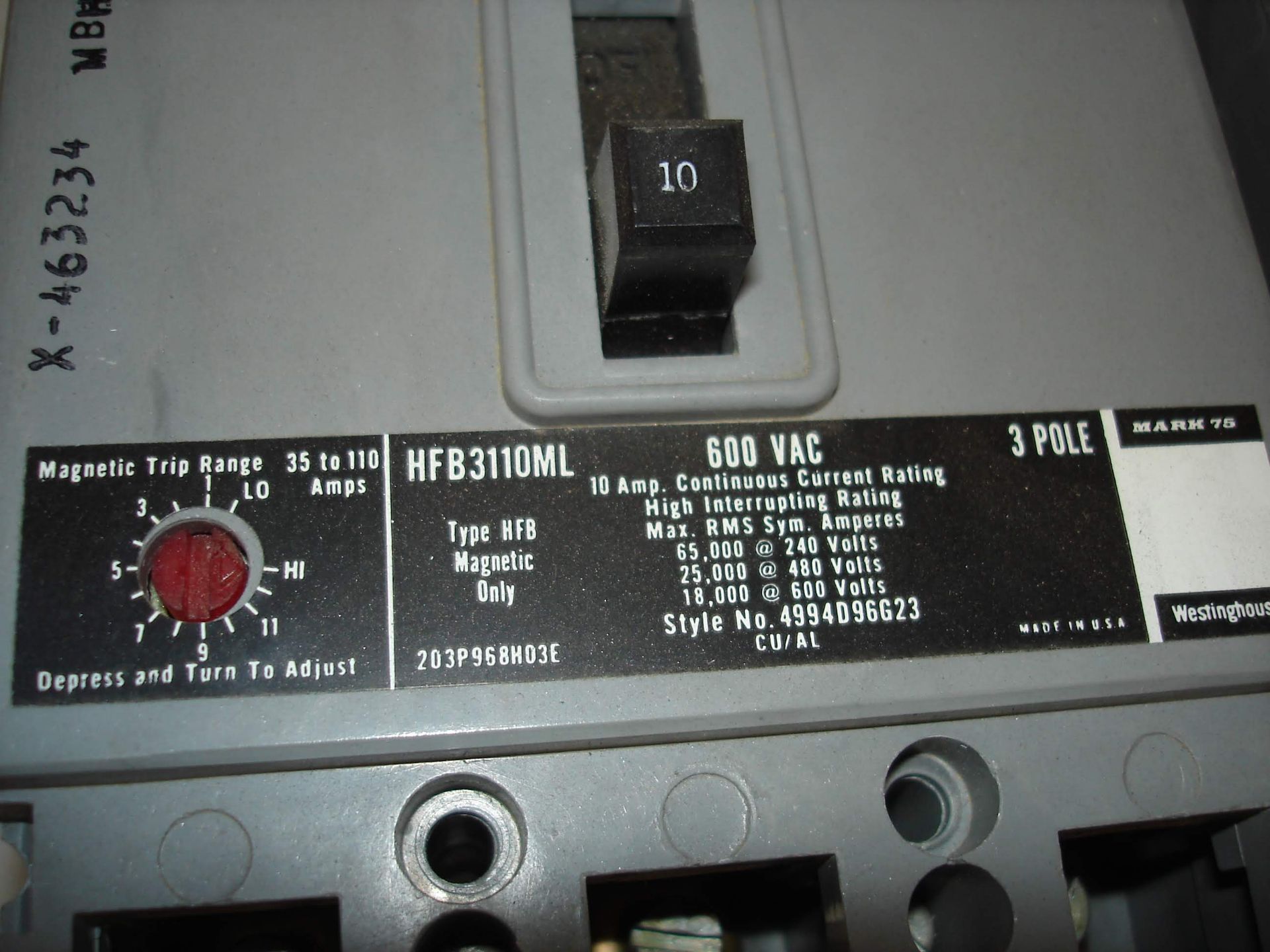 (3) WESTINGHOUSE MARK 75 HFB3110ML BREAKERS AND ALL OTHER ITEMS INCLUDED IN PHOTOS! (LOCATED AT: - Image 2 of 4