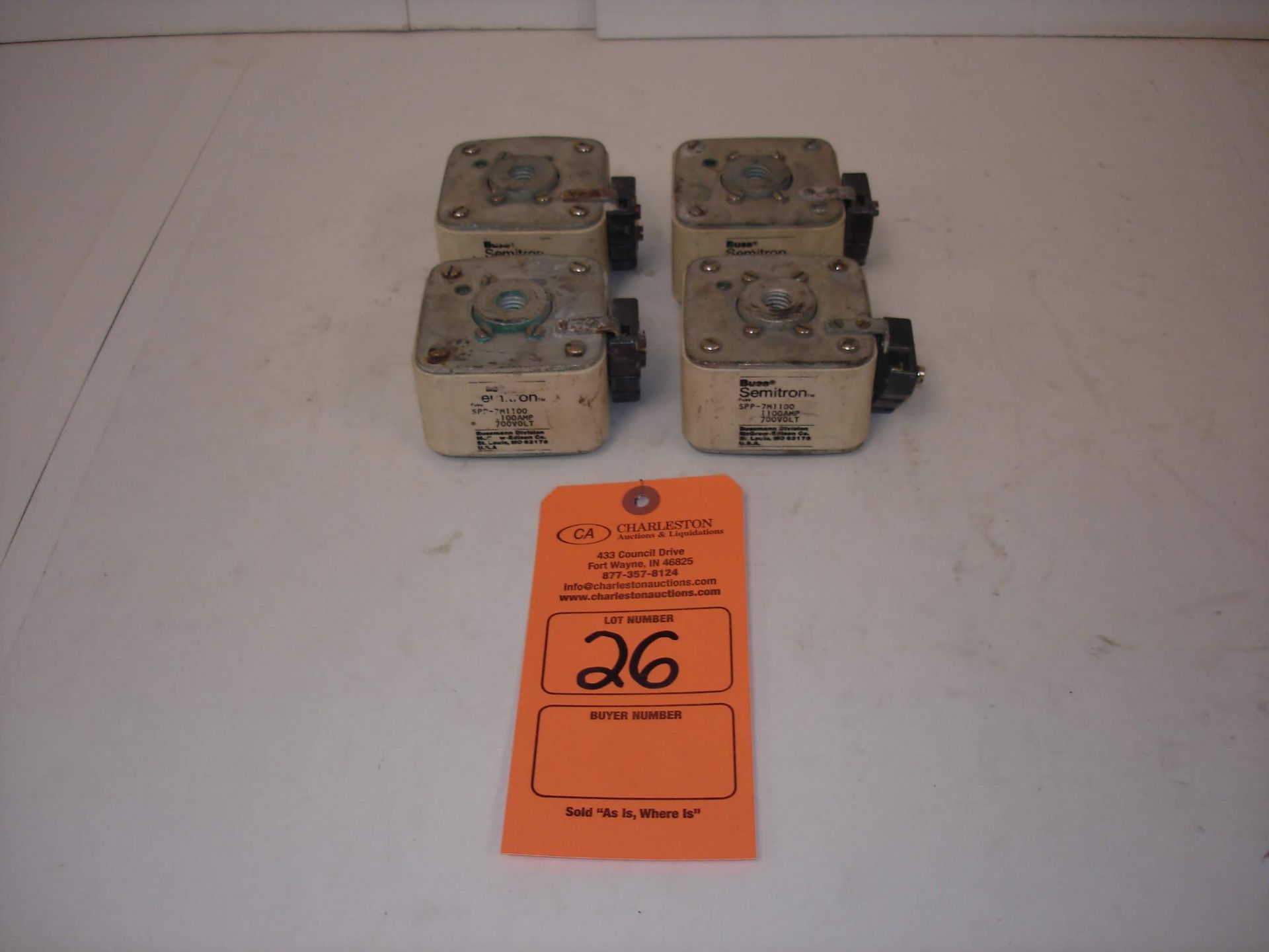 (4) BUSSMANN SEMITRON FUSES: ALL ITEMS INCLUDED IN PHOTOS! (LOCATED AT: 1200 KIBBY STREET BLDG 3B,