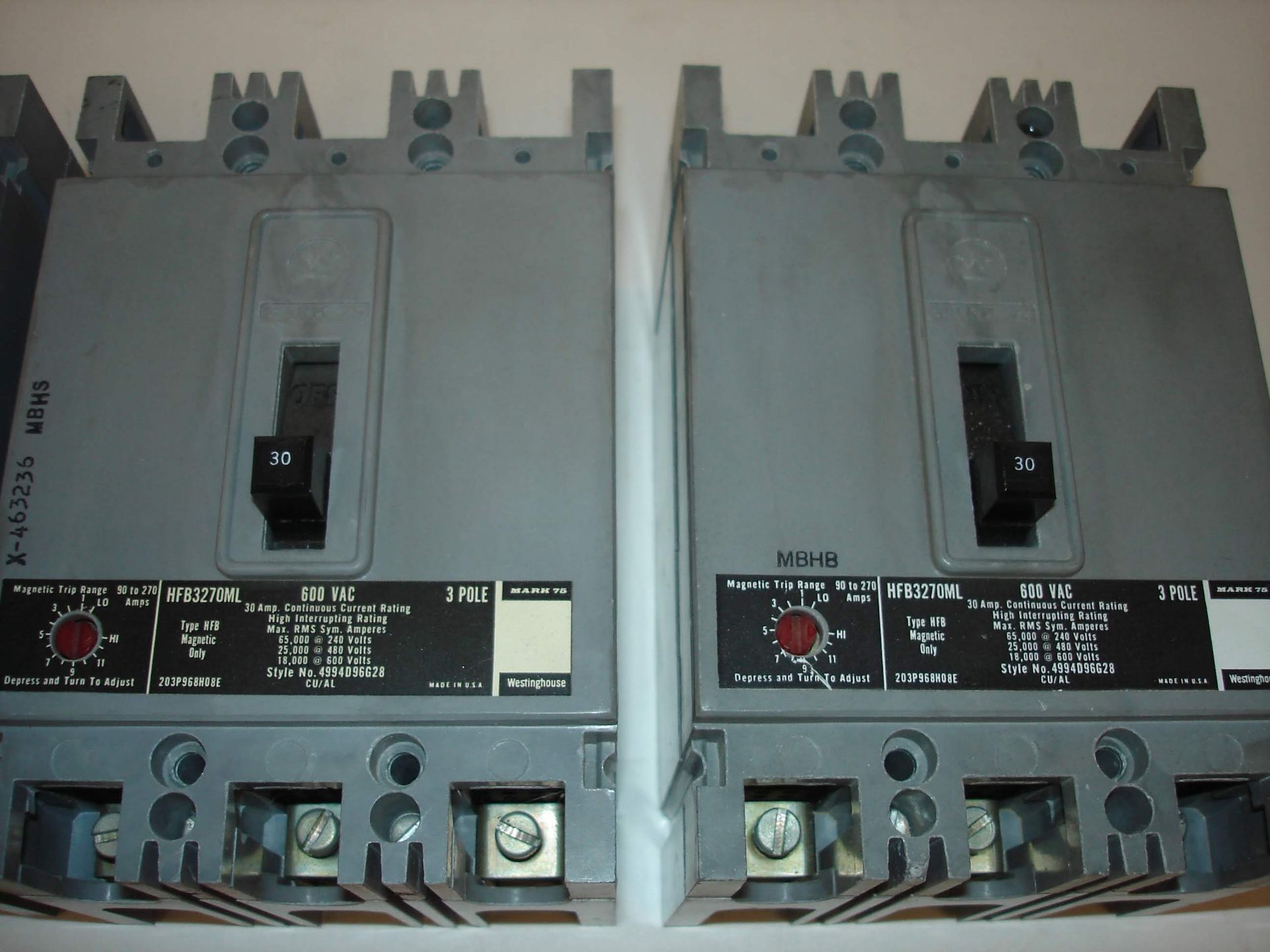 (3) WESTINGHOUSE MARK 75 HFB3110ML BREAKERS AND ALL OTHER ITEMS INCLUDED IN PHOTOS! (LOCATED AT: - Image 3 of 4