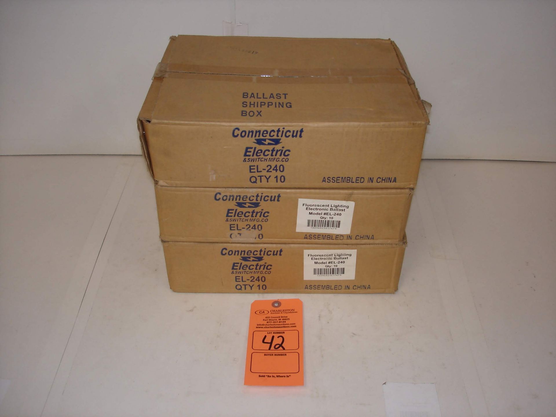 (3 BOXES/QTY 10 PER BOX) BRAND NEW SEALED CONNECTICUT ELECTRIC BALLAST EL-240 (LOCATED AT: 1200