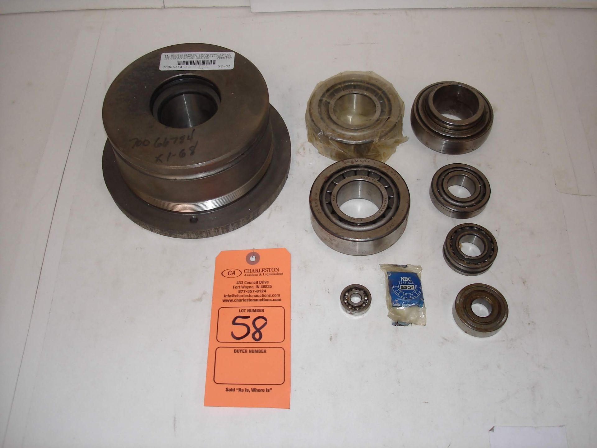 (9) MISC BRANDED BEARING LOT: VIKING PUMP, KBC, AND MORE! (LOCATED AT: 1200 KIBBY STREET BLDG 3B,