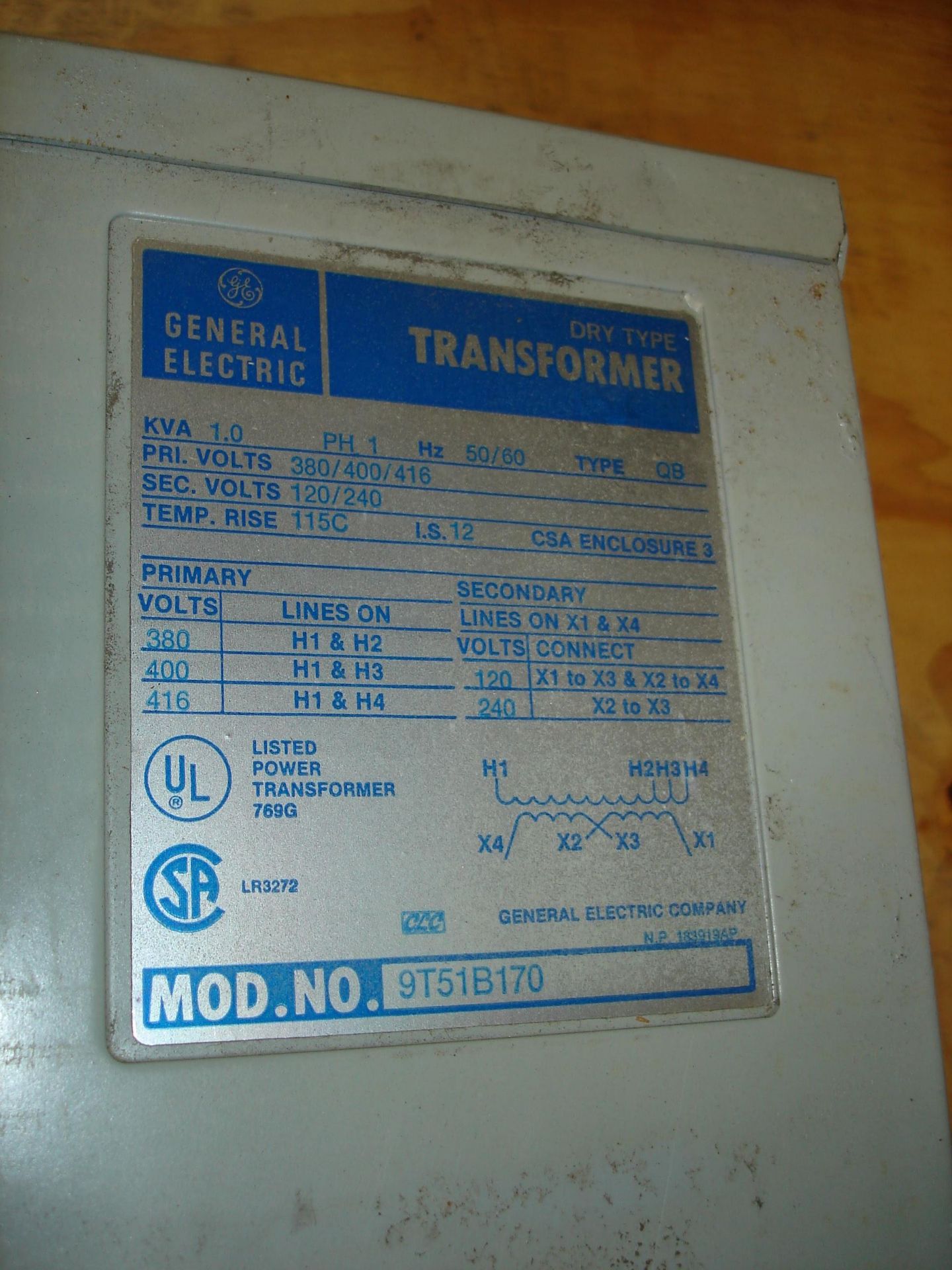 (2) NEW GE GENERAL ELECTRIC TRANSFORMERS 9T51B170 (LOCATED AT: 1200 KIBBY STREET BLDG 3B, LIMA, OH - Image 3 of 3