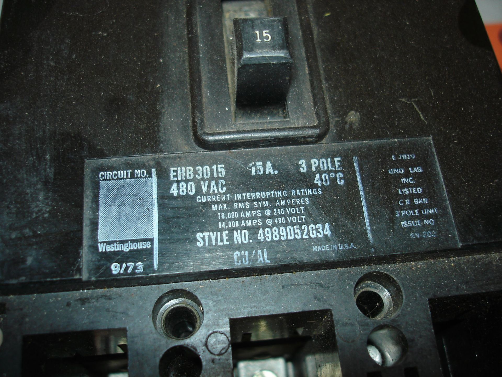 (5) MISC BRANDED BREAKERS: SQUARE D FA34015 AND ALL OTHER ITEMS INCLUDED IN PHOTOS! (LOCATED AT: - Image 2 of 6