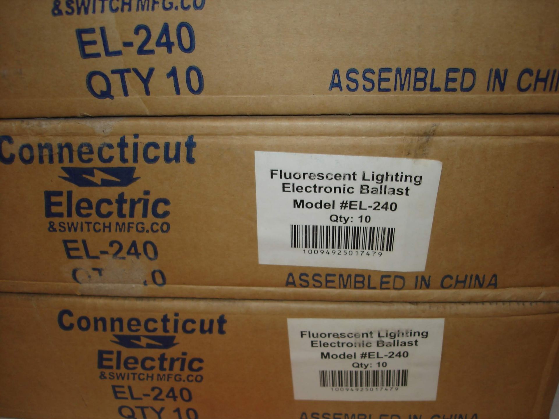 (3 BOXES/QTY 10 PER BOX) BRAND NEW SEALED CONNECTICUT ELECTRIC BALLAST EL-240 (LOCATED AT: 1200 - Image 2 of 2