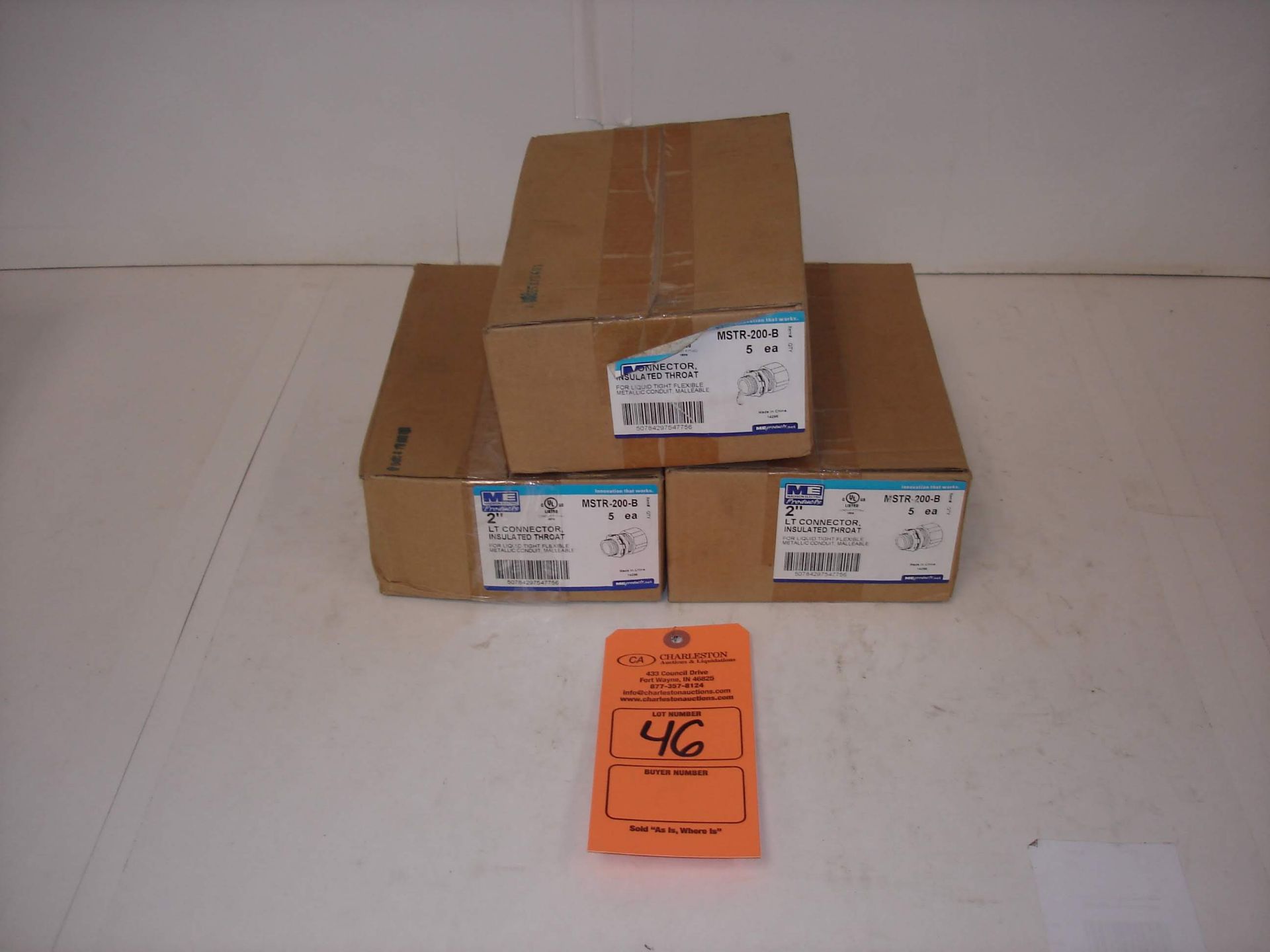 (3 BOXES/5 PER BOX) BRAND NEW MADISON ELECTRIC LT CONNECTOR MSTR-200-B (LOCATED AT: 1200 KIBBY