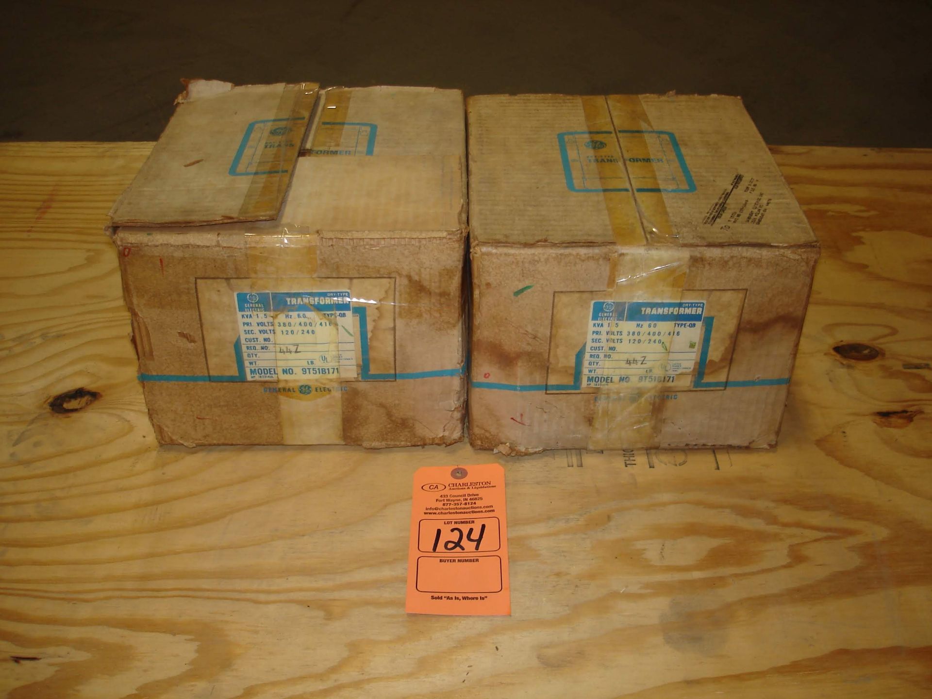 (2) NEW GE GENERAL ELECTRIC TRANSFORMERS 9T51B171 (LOCATED AT: 1200 KIBBY STREET BLDG 3B, LIMA, OH