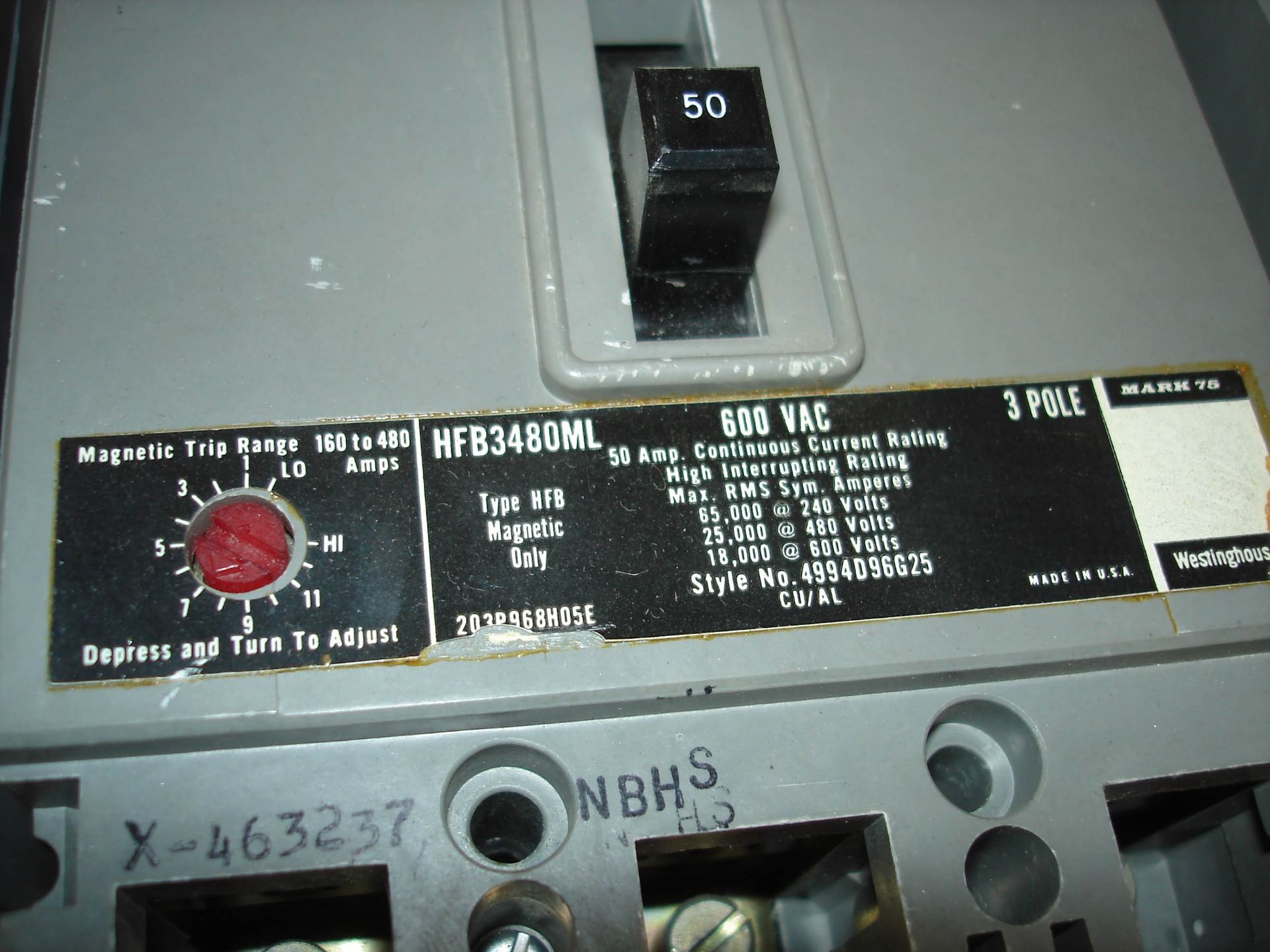 (3) WESTINGHOUSE MARK 75 HFB3480ML BREAKERS AND ALL OTHER ITEMS INCLUDED IN PHOTOS! (LOCATED AT: - Image 2 of 2