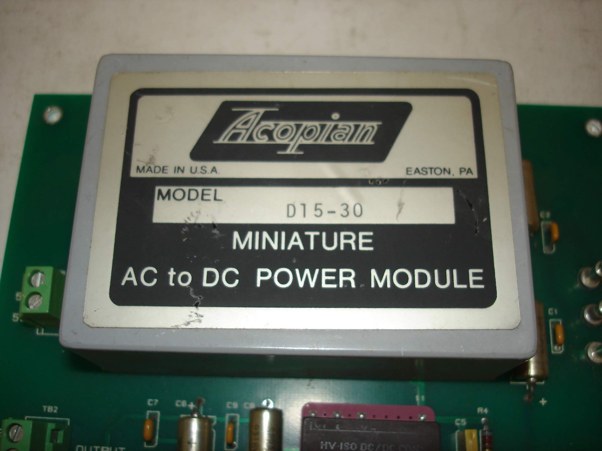 (5) MISC CONTROL CIRCUIT BOARDS: ACOPIAN D15-30, LEVEL COMPENSATING HYBRID PA-020-061 AND MORE! ( - Image 4 of 4