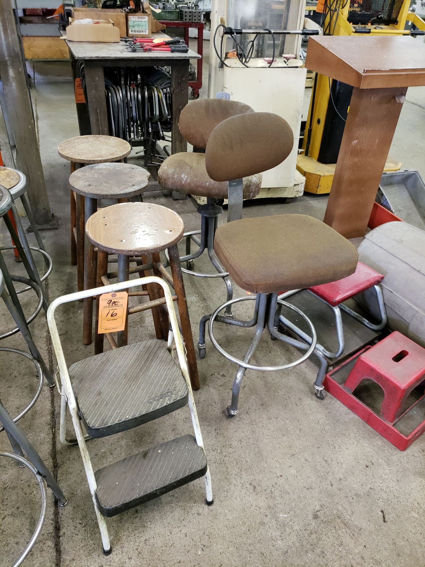 LOT OF MISC. STOOLS & CHAIRS