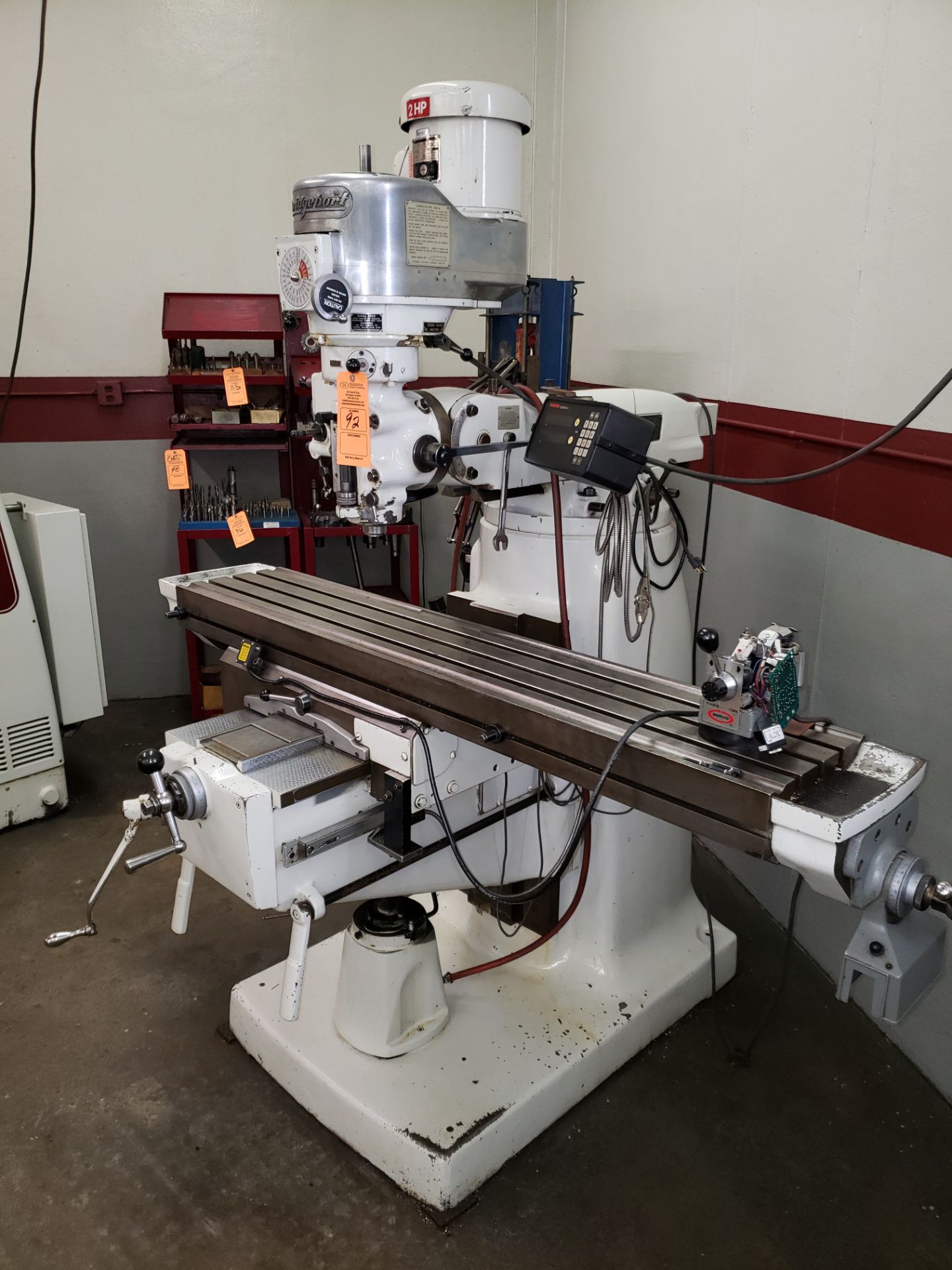 BRIDGEPORT MILLING MACHINE SERIES II SPECIAL; 2 HP 58" X 11" TABLE S#2528S W/ ANILAM WIZARD 111 DRO - Image 2 of 4