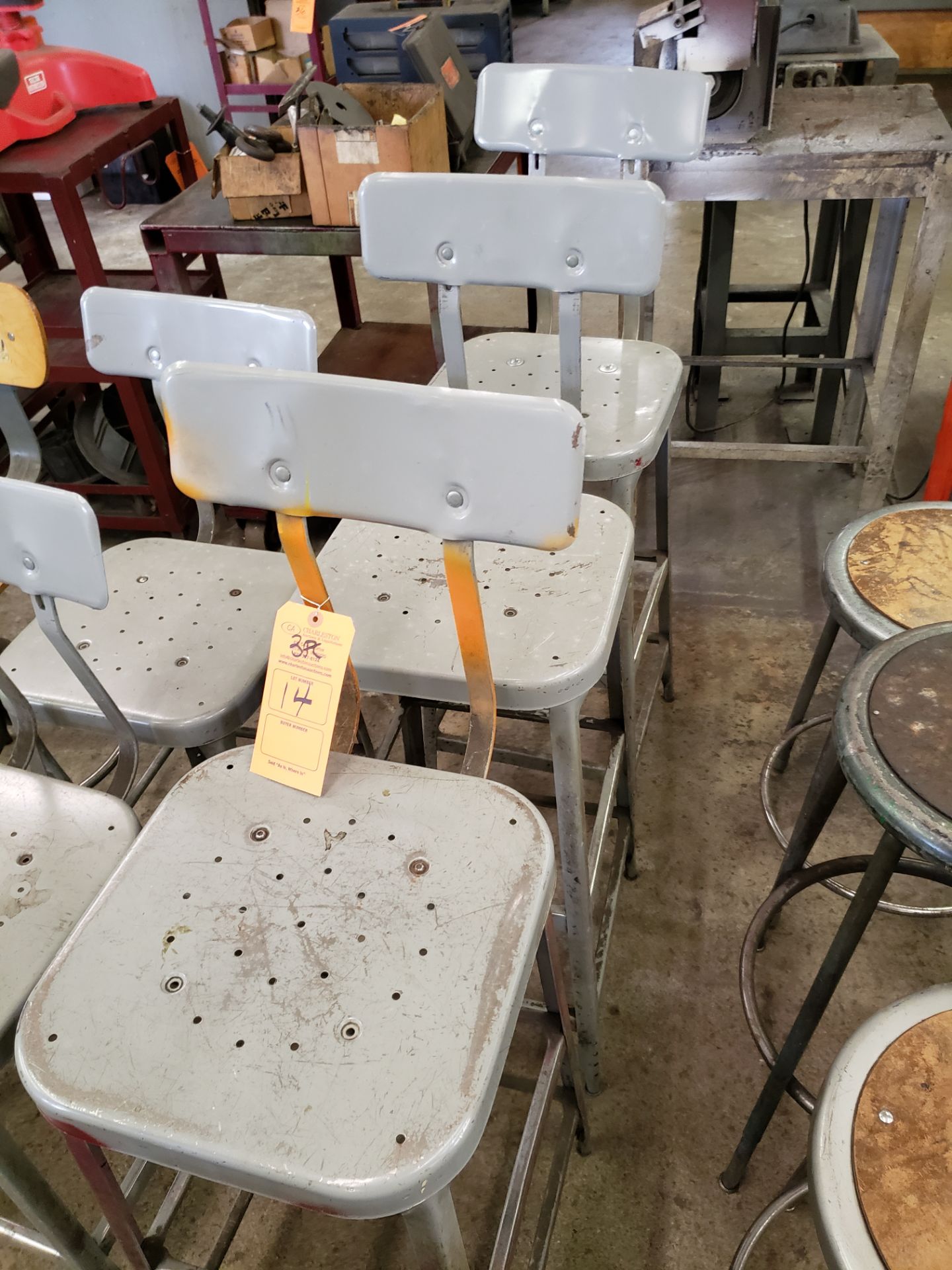 (3) SHOP STOOLS