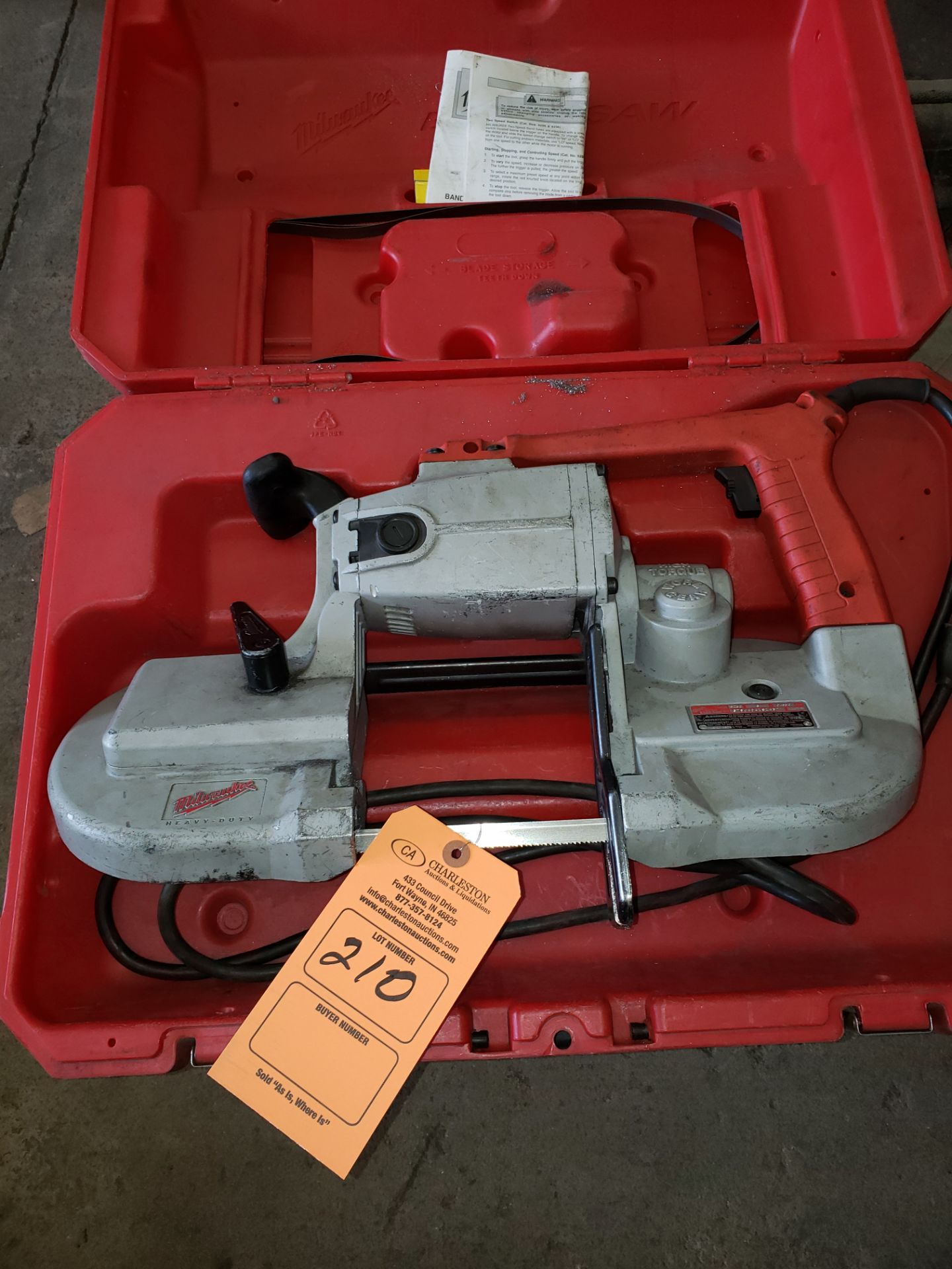 MILWAUKEE PORTABLE BANDSAW W/ CASE MODEL-6230