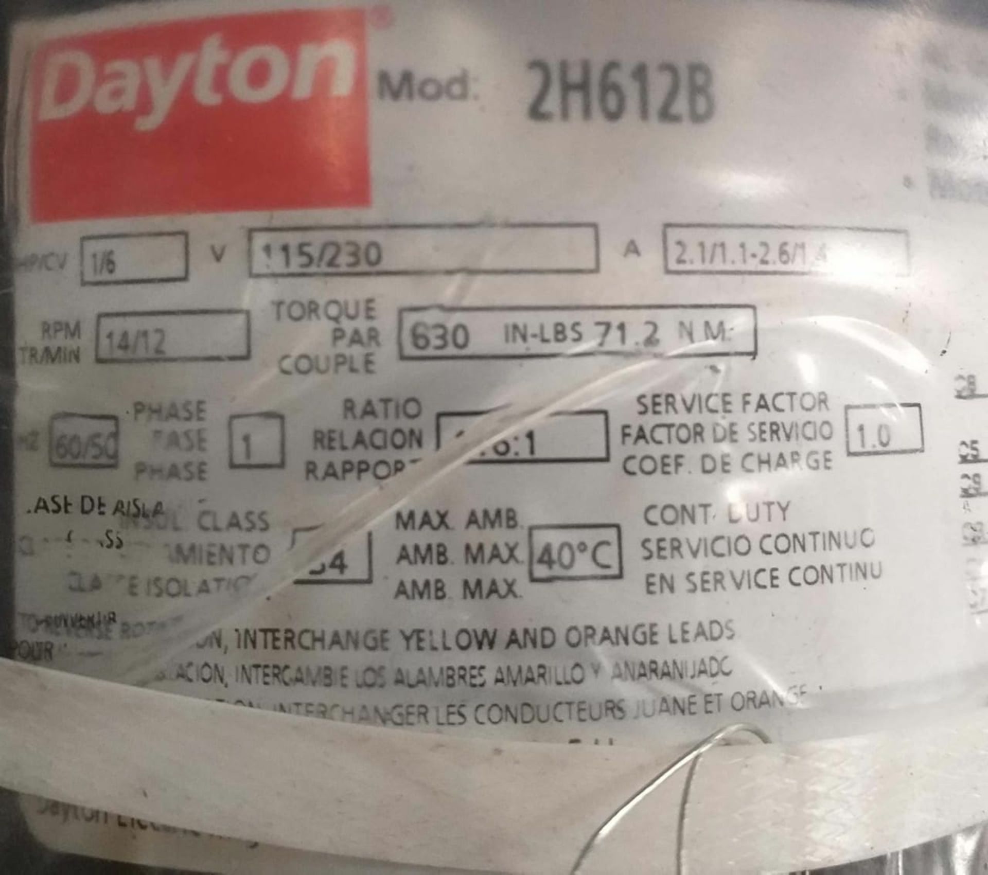 Lot of (3) Motor 2 HP Baldor (2) 1/2 HP Dayten (2); Motor