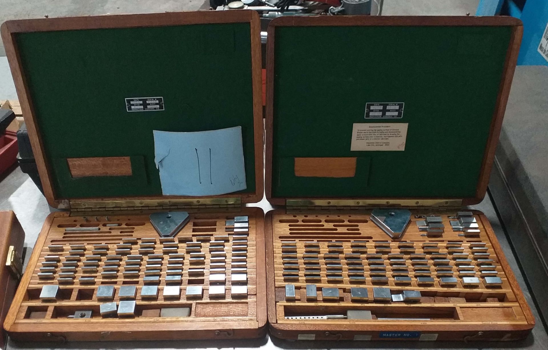 Lot of (2) INSPECTION CONTROL CORPORATION Precision blocks, Lote de (2) Bloques de precision