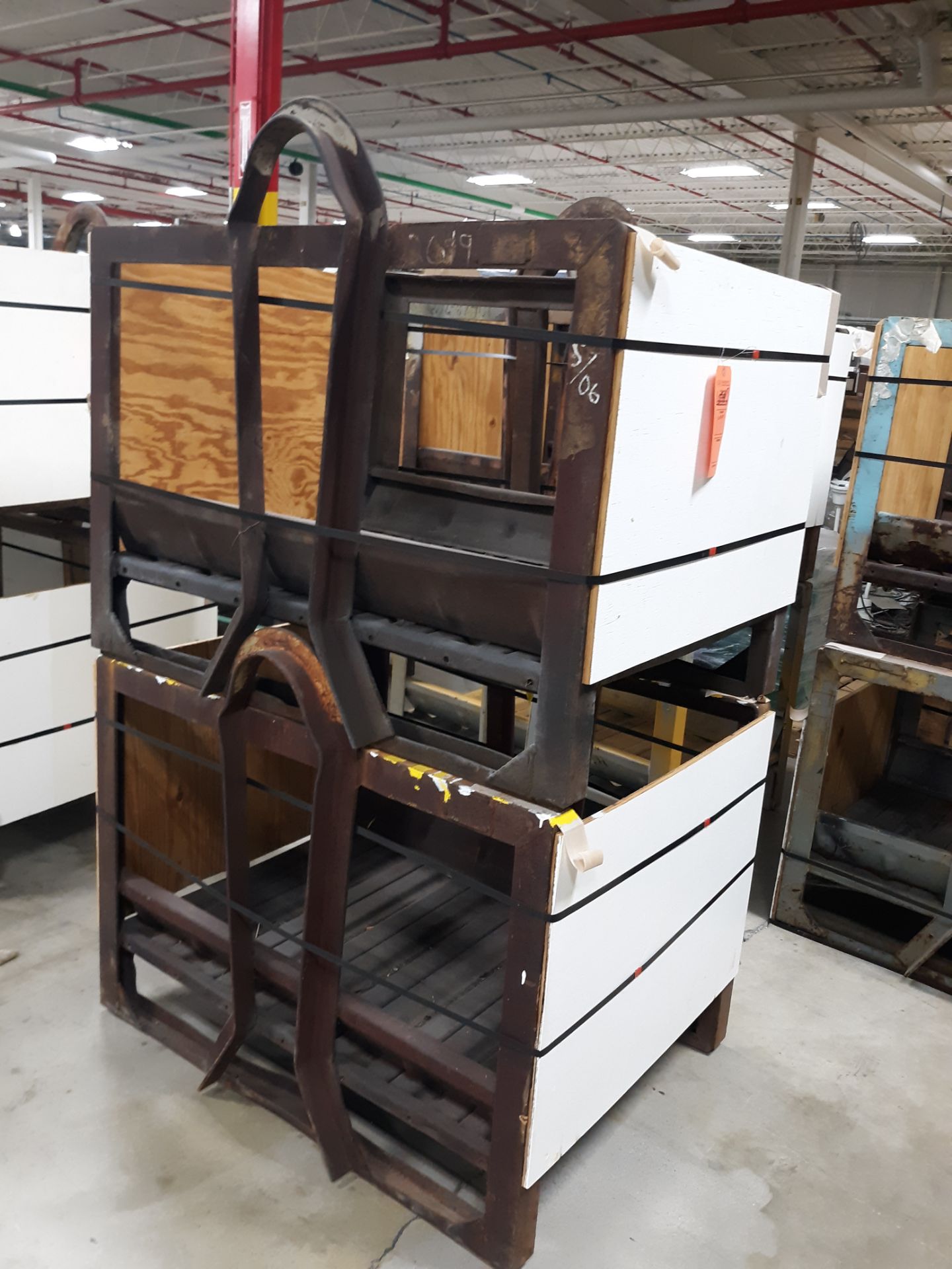 (2) HEAVY METAL CRATES/RACKS ; RIGGING FEE: $10