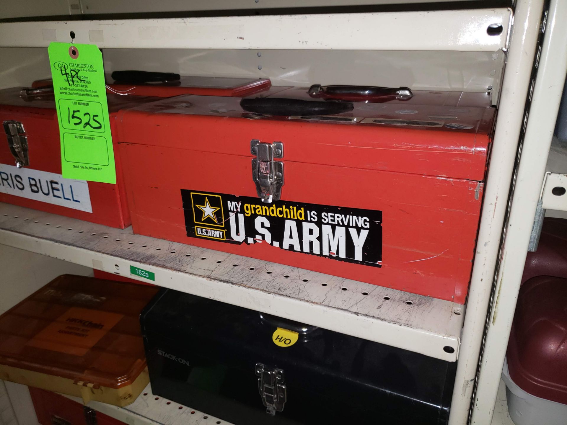 LOT OF (4) METAL TOOL BOXES W/ TRAYS (LOCATED AT: 432 COUNCIL DRIVE, FORT WAYNE, IN 46825)