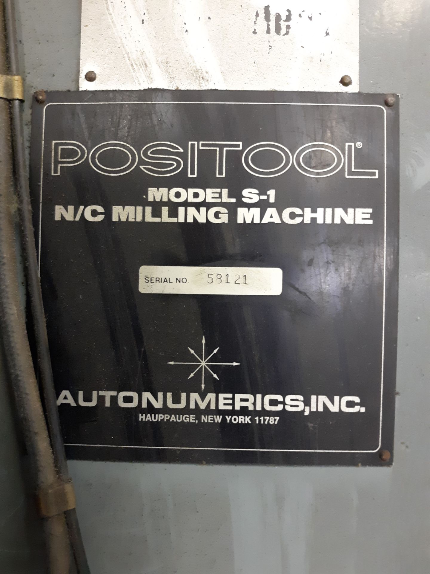 AUTONUMERICS INC. POSITOOL N/C MILLING MACHINE RIGGING FEE:$10 - Image 3 of 3