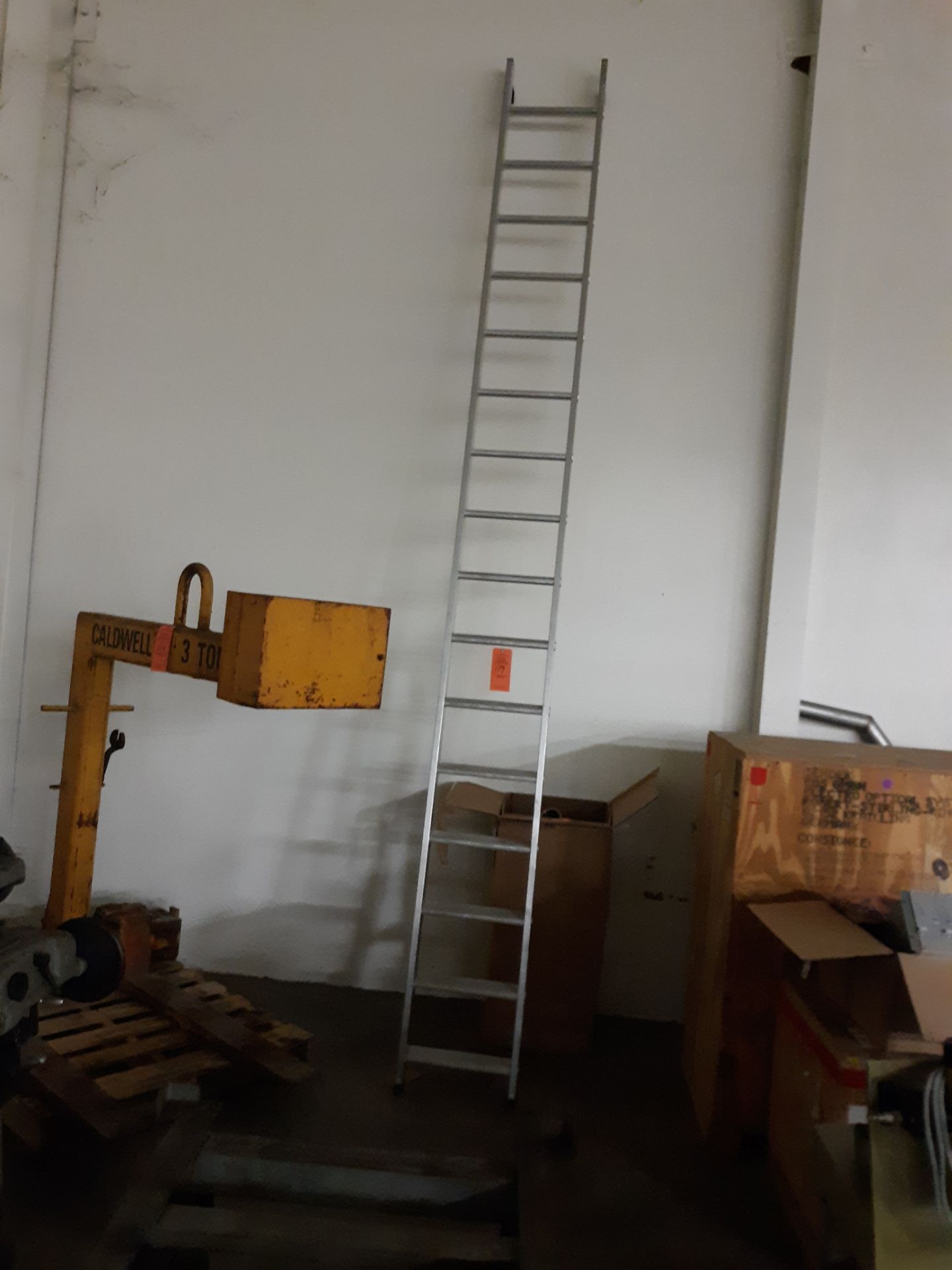 16' ALUMINUM LADDER (LOCATED AT: 570 S. MAIN STREET, CHURUBUSCO, IN 46723) RIGGING FEE: $10