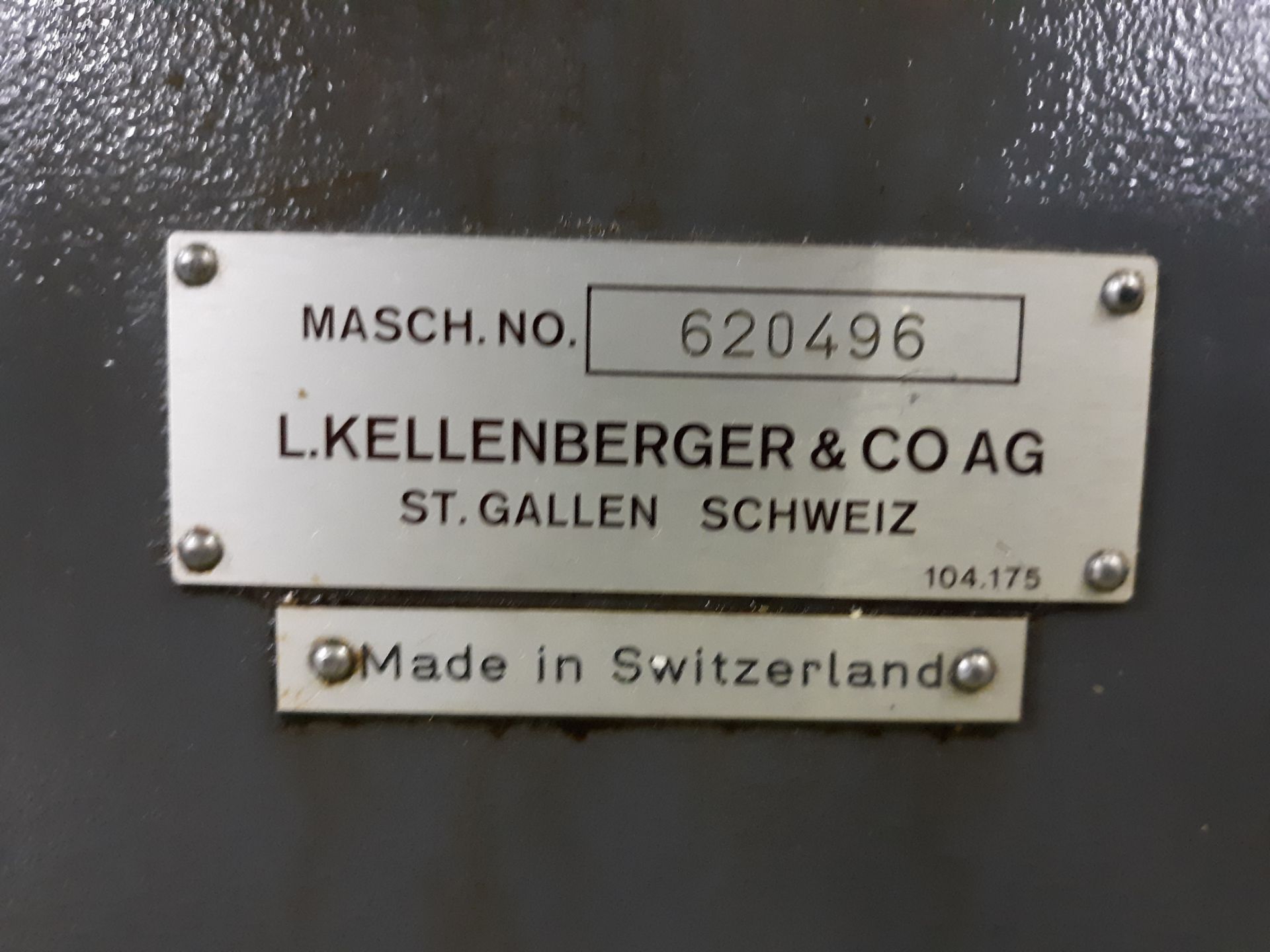 KELLENBERGER GRINDER (PARTS MACHINE) MODEL-R175/600 CNC W/KELCO 70 CONTROL CABINET; RIGGING FEE $10 - Image 3 of 13