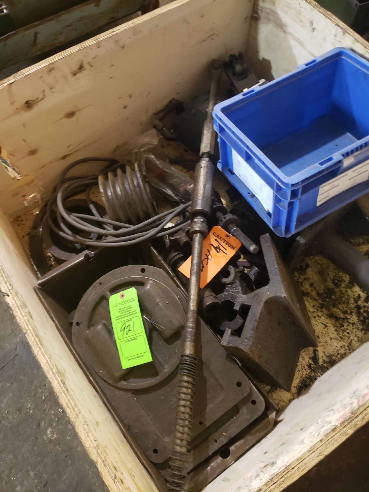 CRATE OF ACME 1¼" SCREW MACHINE PARTS