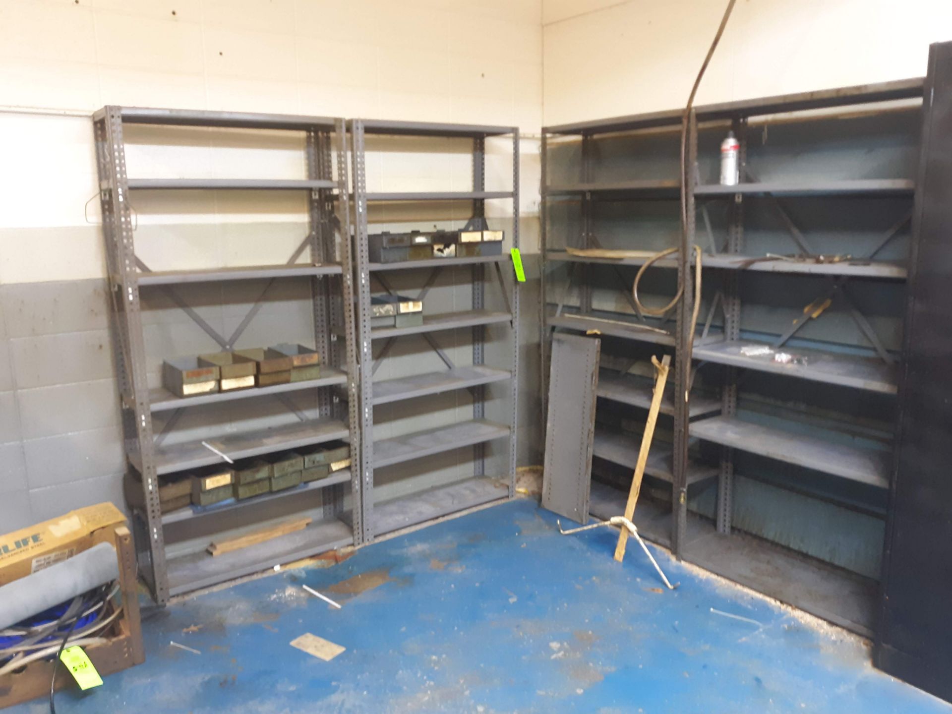 LOT OF (4) METAL SHELVES