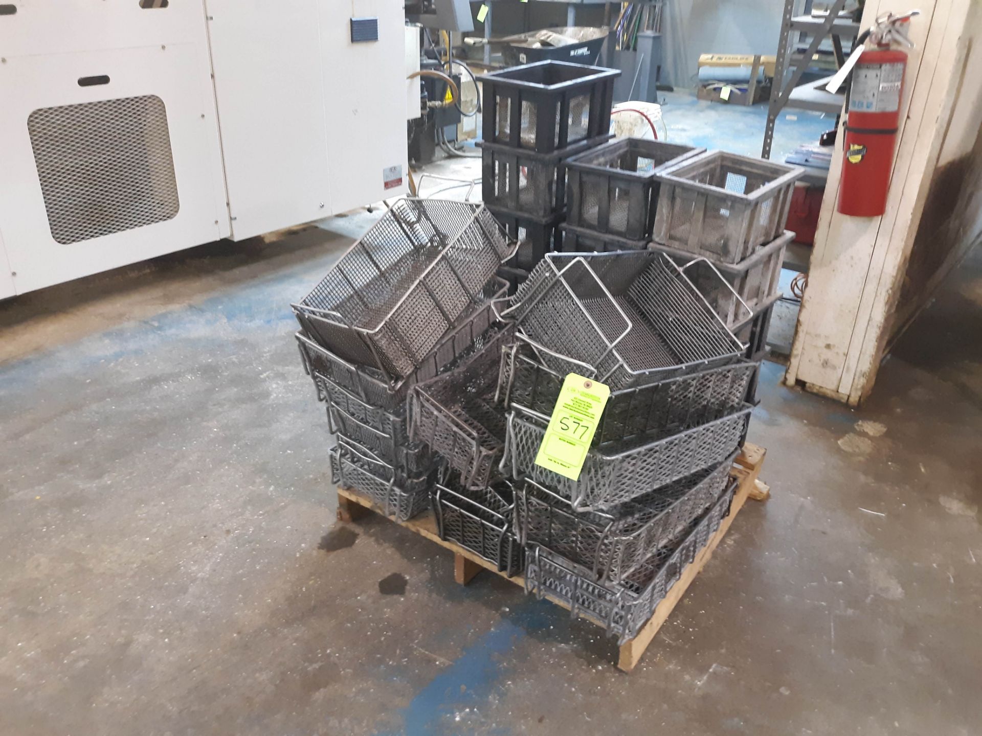 PALLET OF PART WASHER SCREENED BASKETS