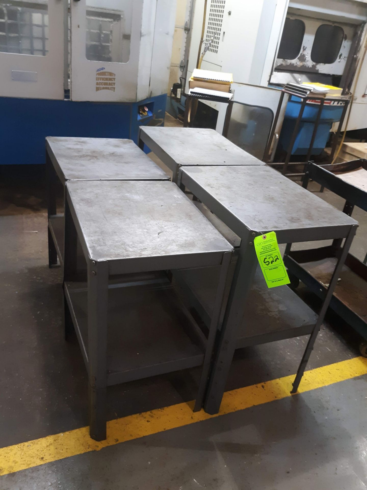 LOT OF (4) METAL TABLES