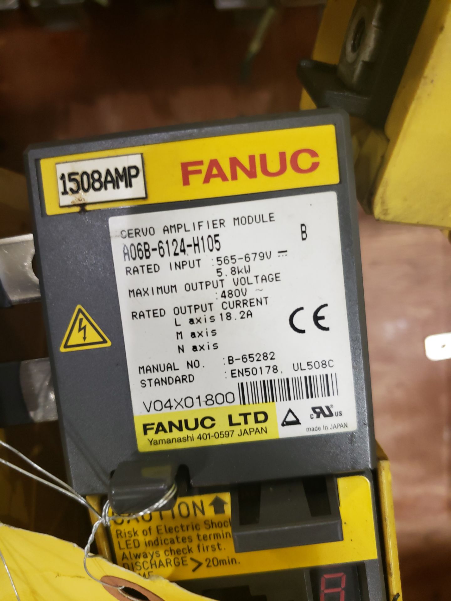 FANUC SERVO AMPLIFIER MODULE MODEL-A06B-6124-H105 480V(LOCATED AT: 131 W. HARVEST STREET, - Image 2 of 2