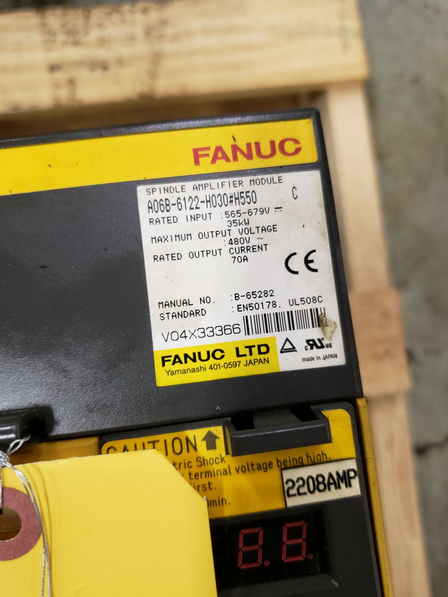 FANUC SPINDLE AMPLIFIER MODULE MODEL-A06B-6121-H030 #550 480V(LOCATED AT: 131 W. HARVEST STREET, - Image 2 of 2