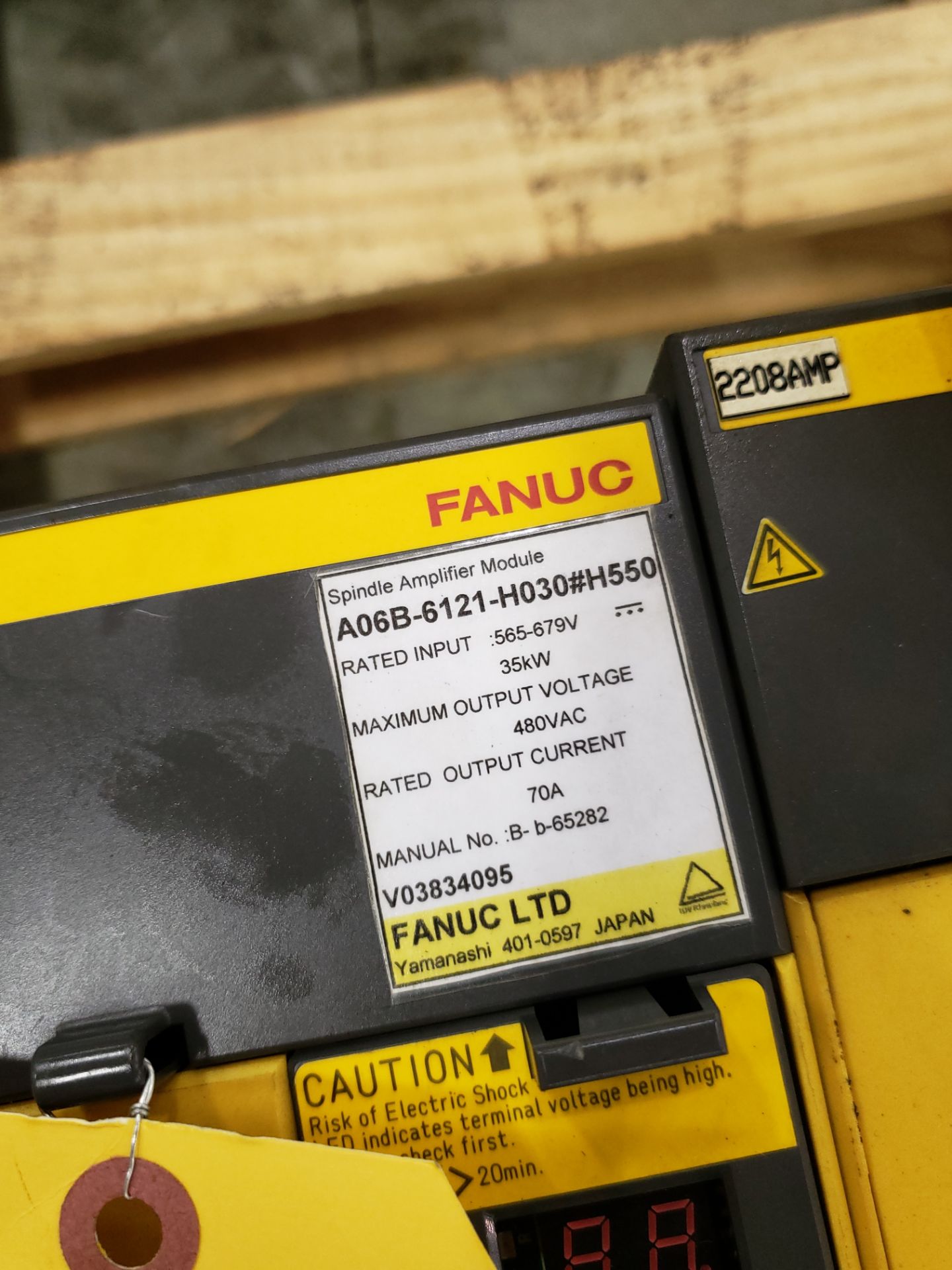 FANUC SPINDLE AMPLIFIER MODULE MODEL-A06B-6121-H030 #550 480V(LOCATED AT: 131 W. HARVEST STREET, - Image 2 of 2