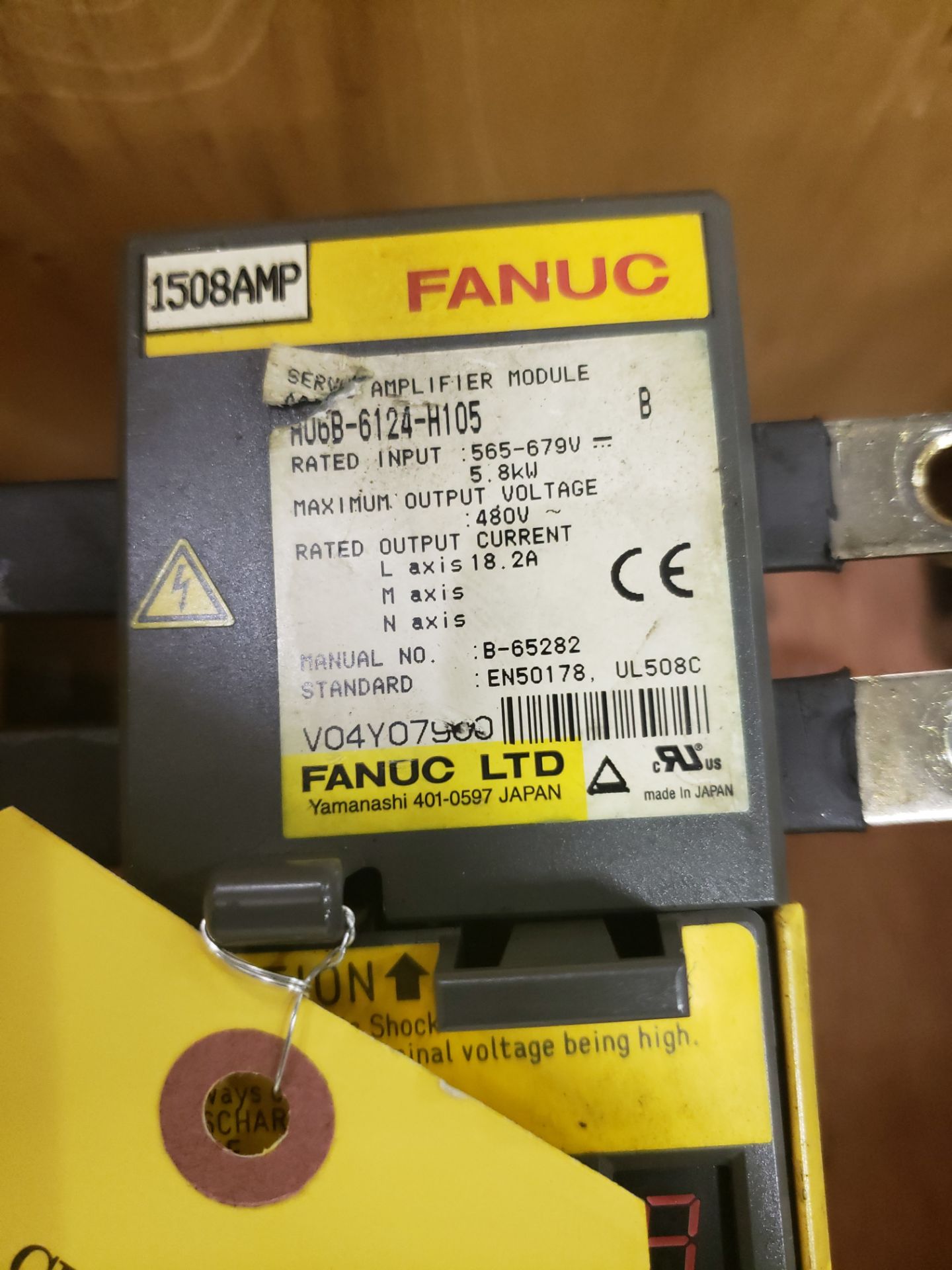 FANUC SERVO AMPLIFIER MODULE MODEL-A06B-6124-H105 480V(LOCATED AT: 131 W. HARVEST STREET, - Image 2 of 2