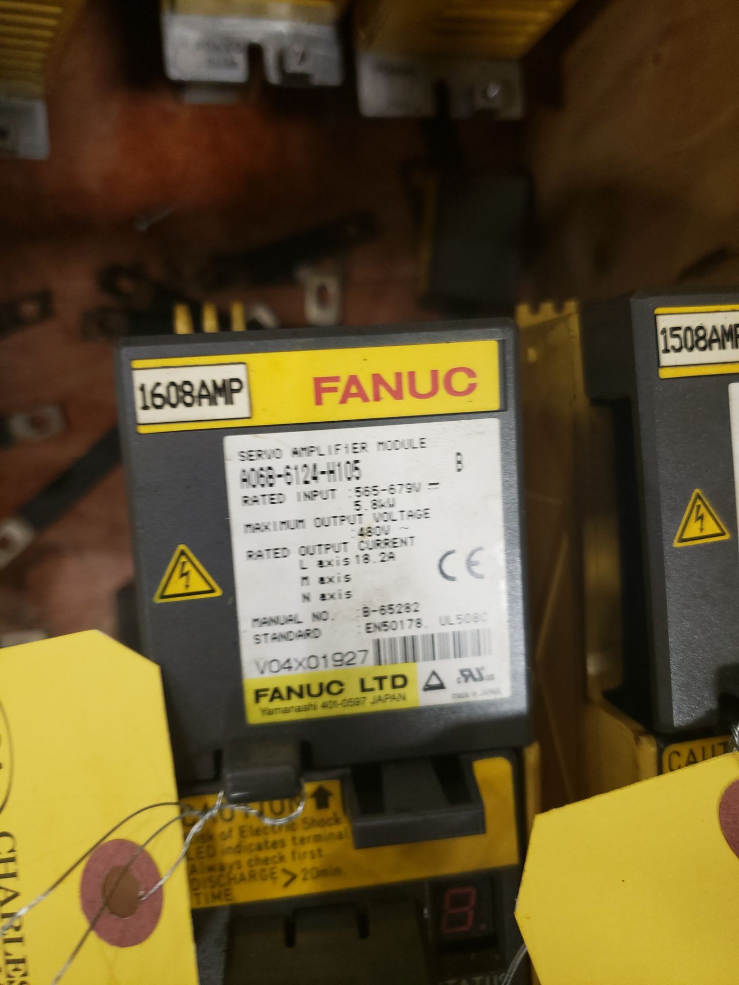 FANUC SERVO AMPLIFIER MODULE MODEL-A06B-6124-H105 480V(LOCATED AT: 131 W. HARVEST STREET, - Image 2 of 2