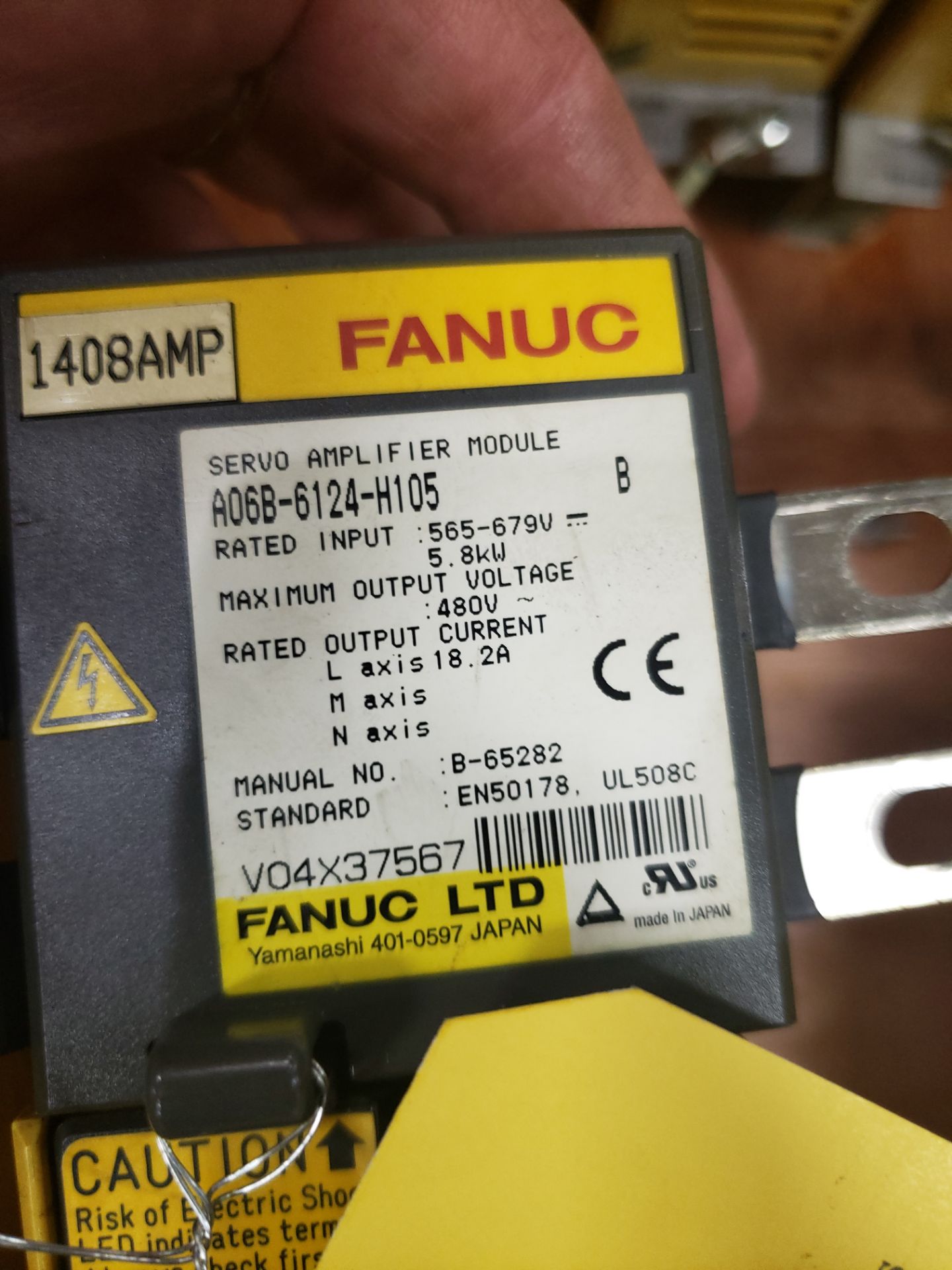 FANUC SERVO AMPLIFIER MODULE MODEL-A06B-6124-H105 480V(LOCATED AT: 131 W. HARVEST STREET, - Image 2 of 2