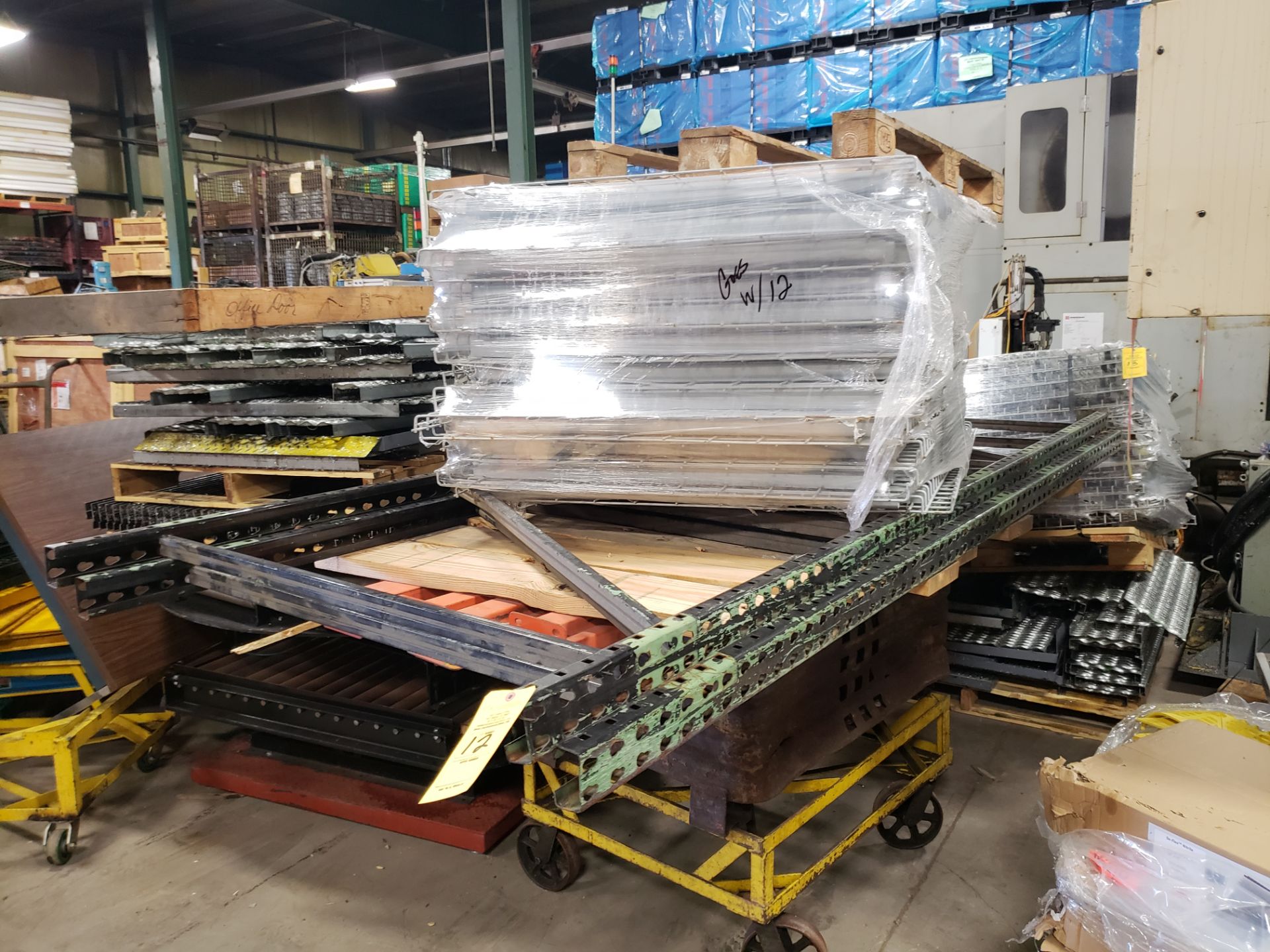 SET OF PALLET RACKING CONSISTING OF (2) 10' X 4' WIDE UPRIGHTS (4) 8' CROSSBARS(LOCATED AT: 1248