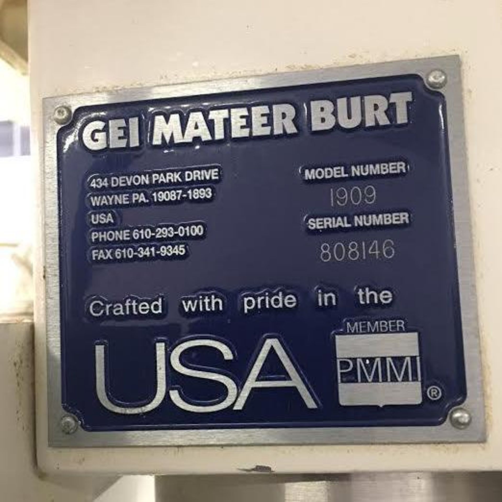 Gei Mateer Burt Single Head Powder Filler - Image 6 of 8