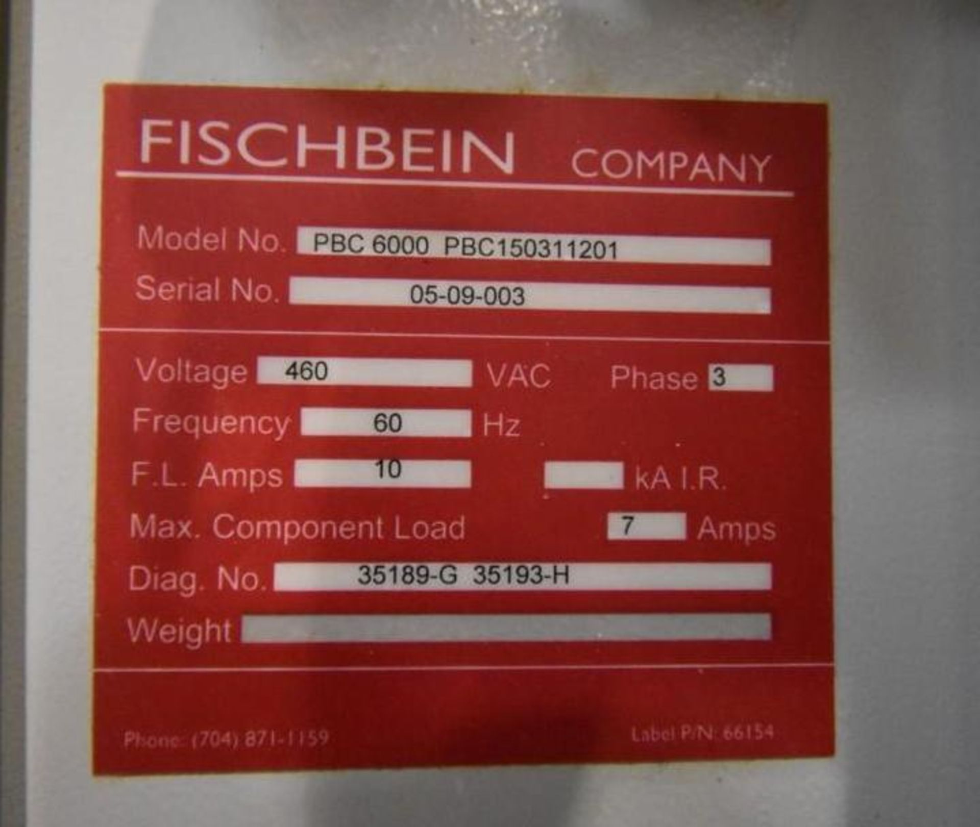 Fischbein Sealer Bag Hot Air PBC6000 - Image 6 of 7