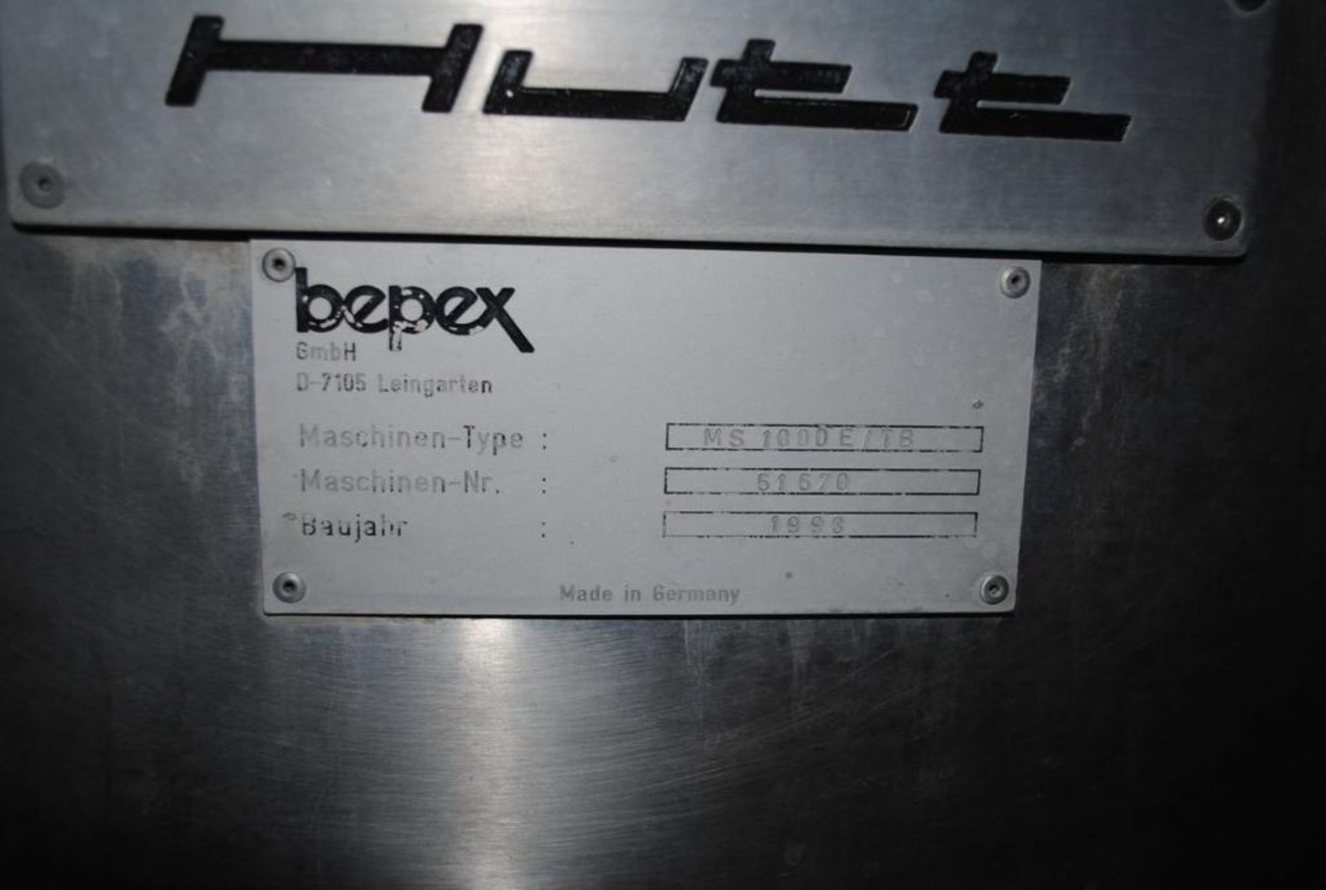 Bepex MS 100 E/TB Guillotine - Image 5 of 11